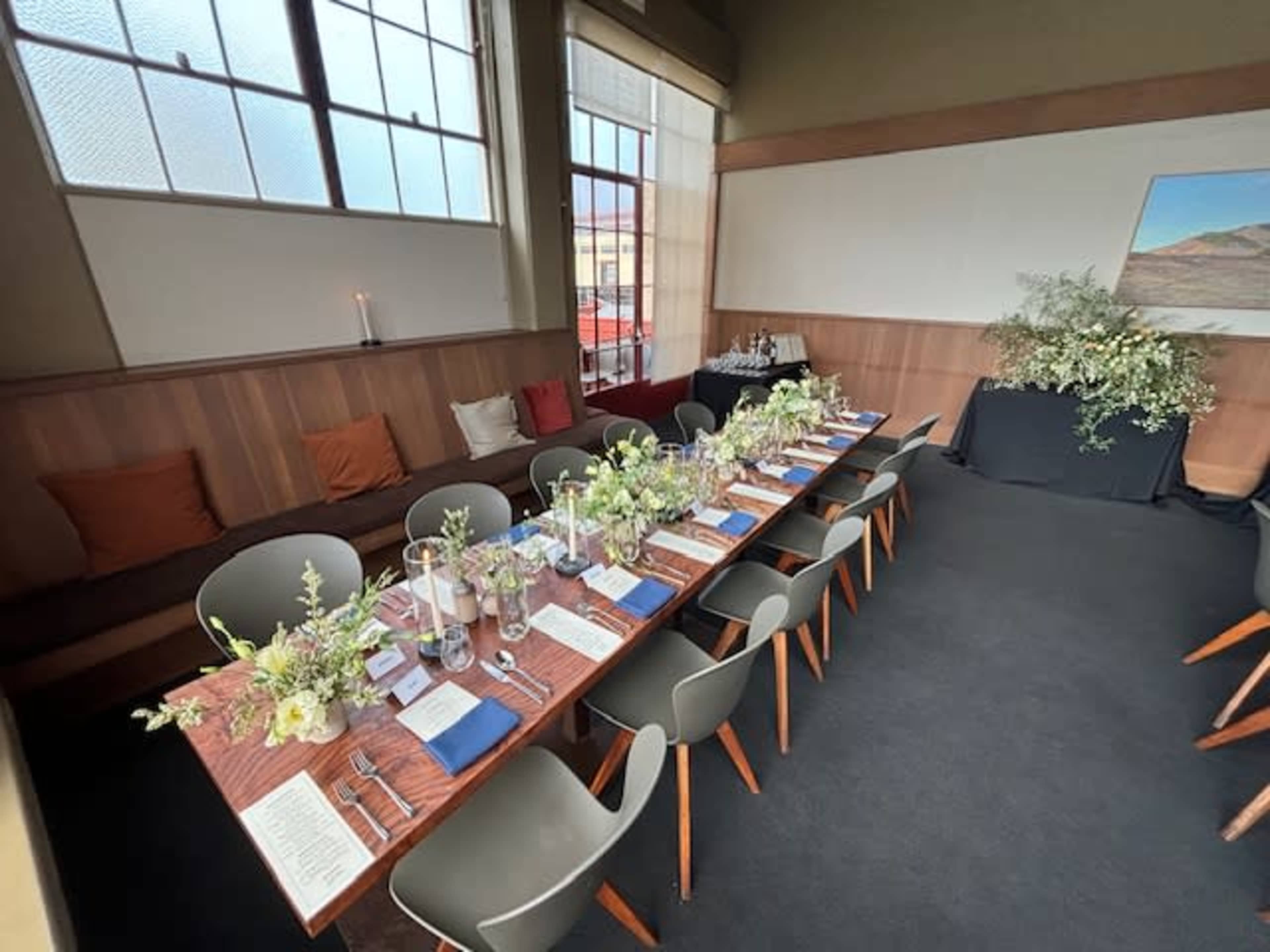 Rustic Private Dining Room with Views of the Golden Gate Bridge Image in Marina District, San Francisco, CA