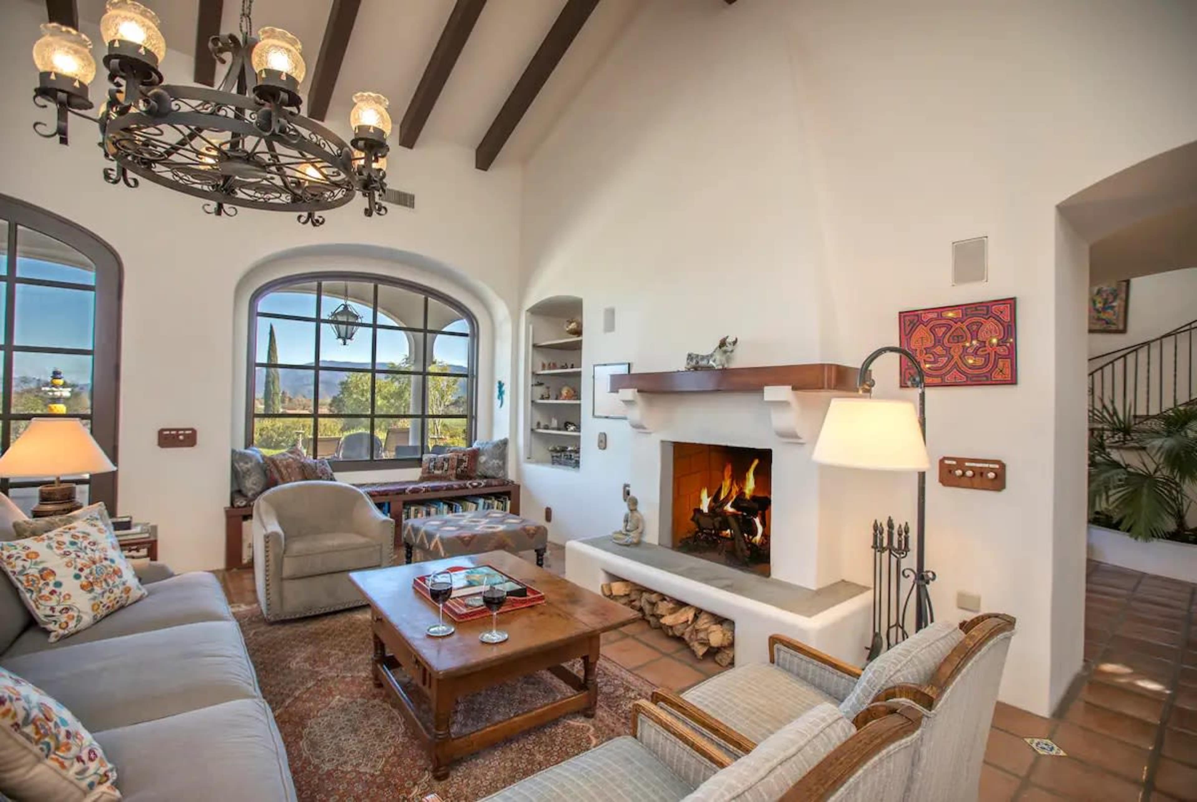Spanish Style House & Vineyard Image in Santa Ynez, Santa Ynez, CA