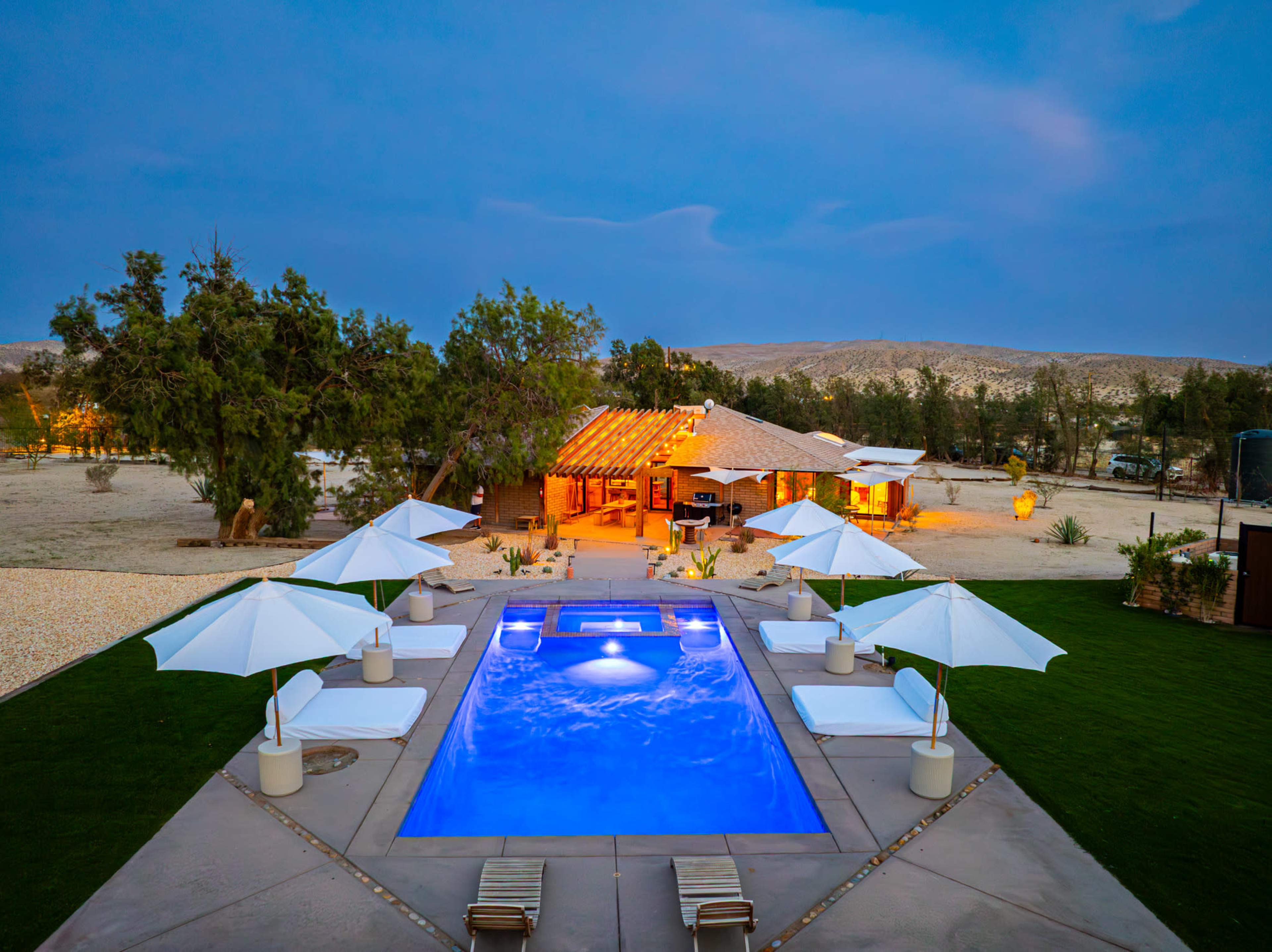 Minimalist Desert Ranch with Pool & Mountain Views on 6.5 Private Acres Image in , Desert Hot Springs, CA