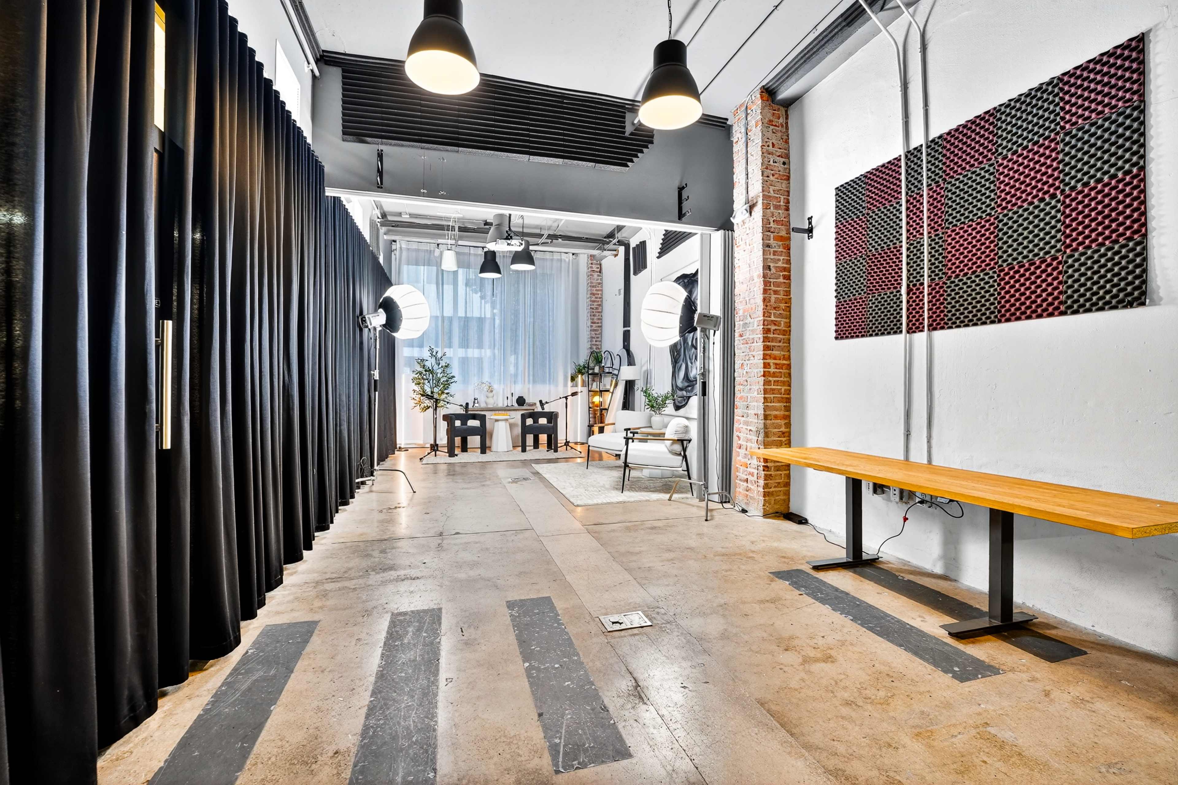 Multi-Set Video/Podcast Studio (Optional Equipment & Videographer) Image in Wynwood, Miami, FL