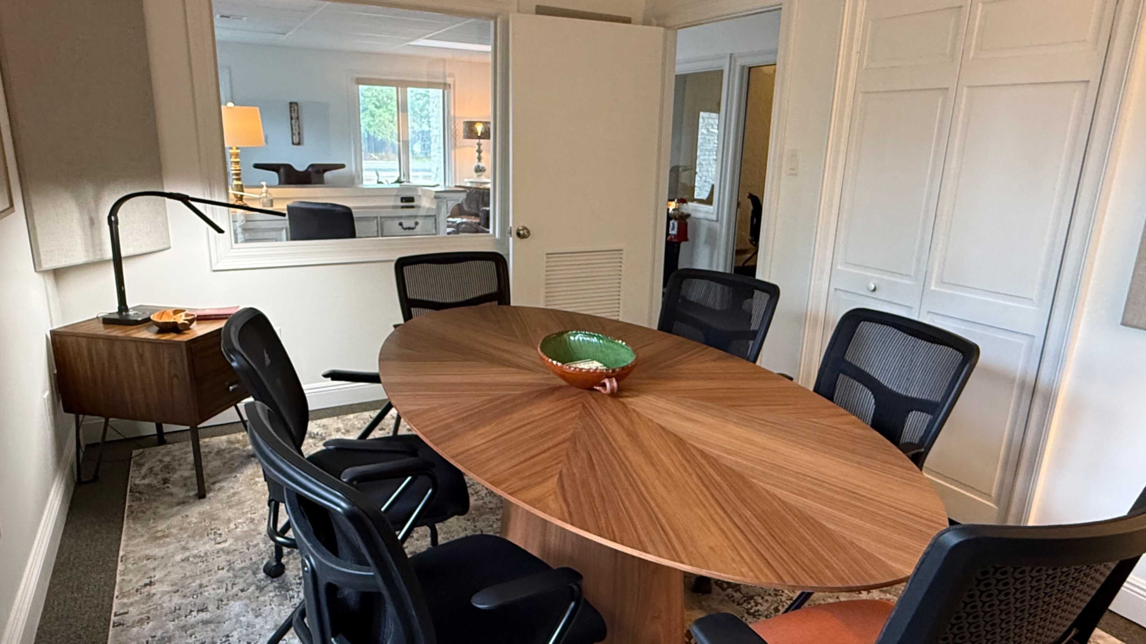 Mid-Century Modern Creative Office & Podcast Studio | Boardroom + Lounge + Kitchen Image in , Mandeville, LA