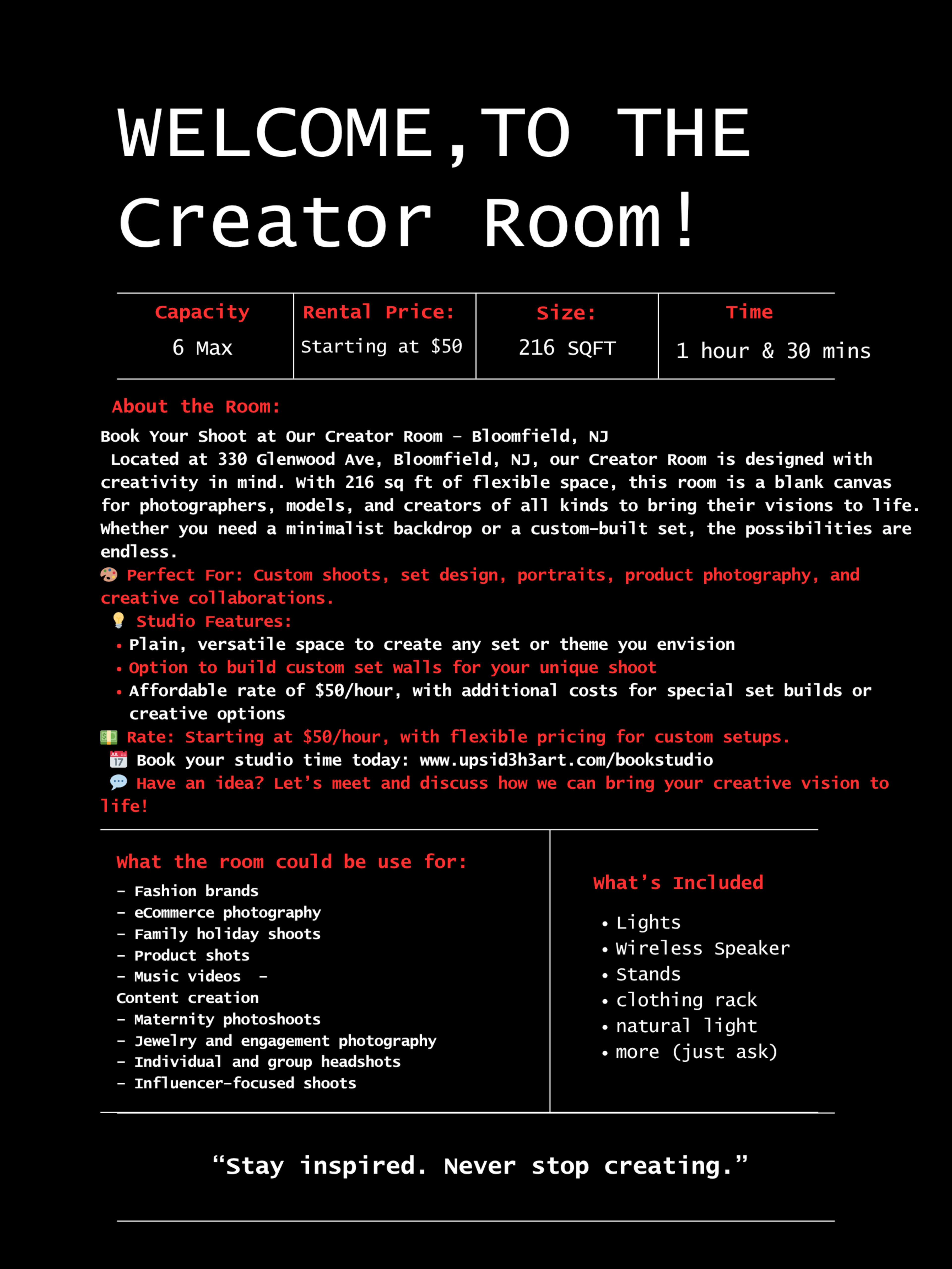 Upsid3h3art Creative space Studio in Bloomfield, NJ Image in Bloomfield, Bloomfield, NJ