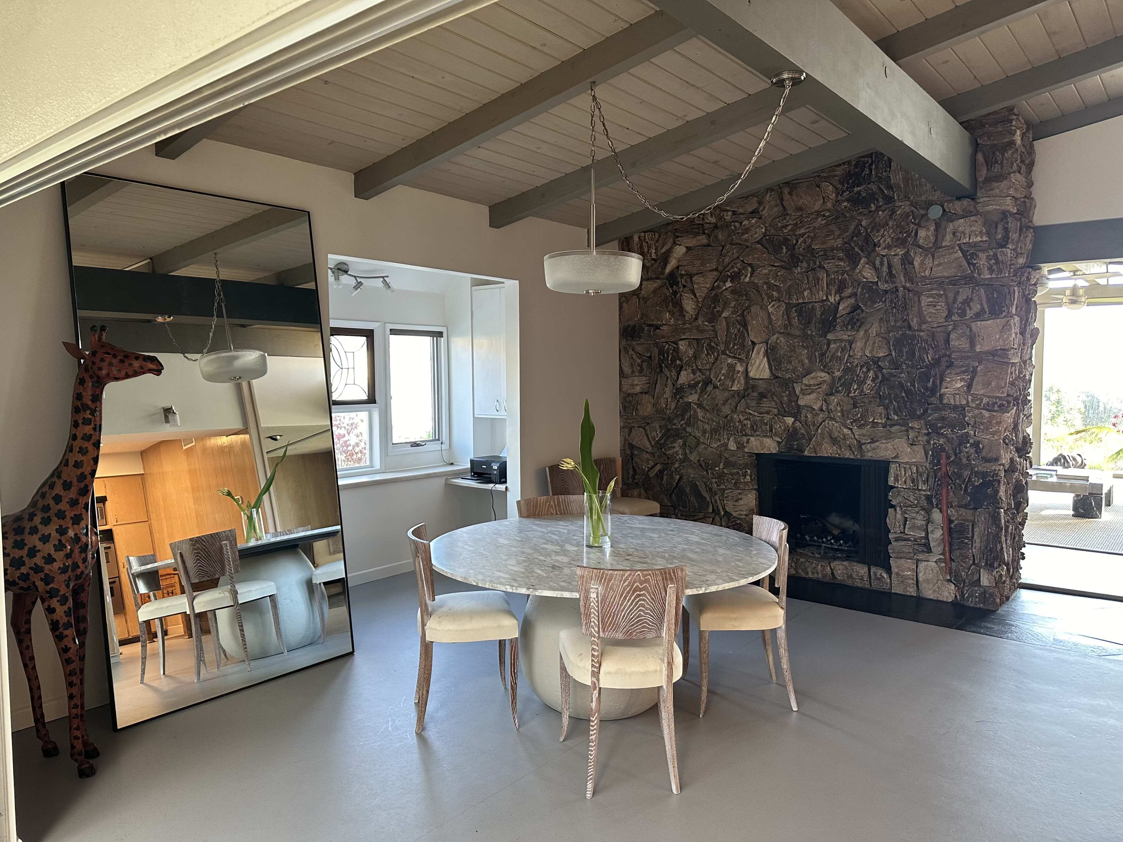 Original Malibu mid-century house with sweeping westward coastal views off Point Dume. Image in Central Malibu, Malibu, CA