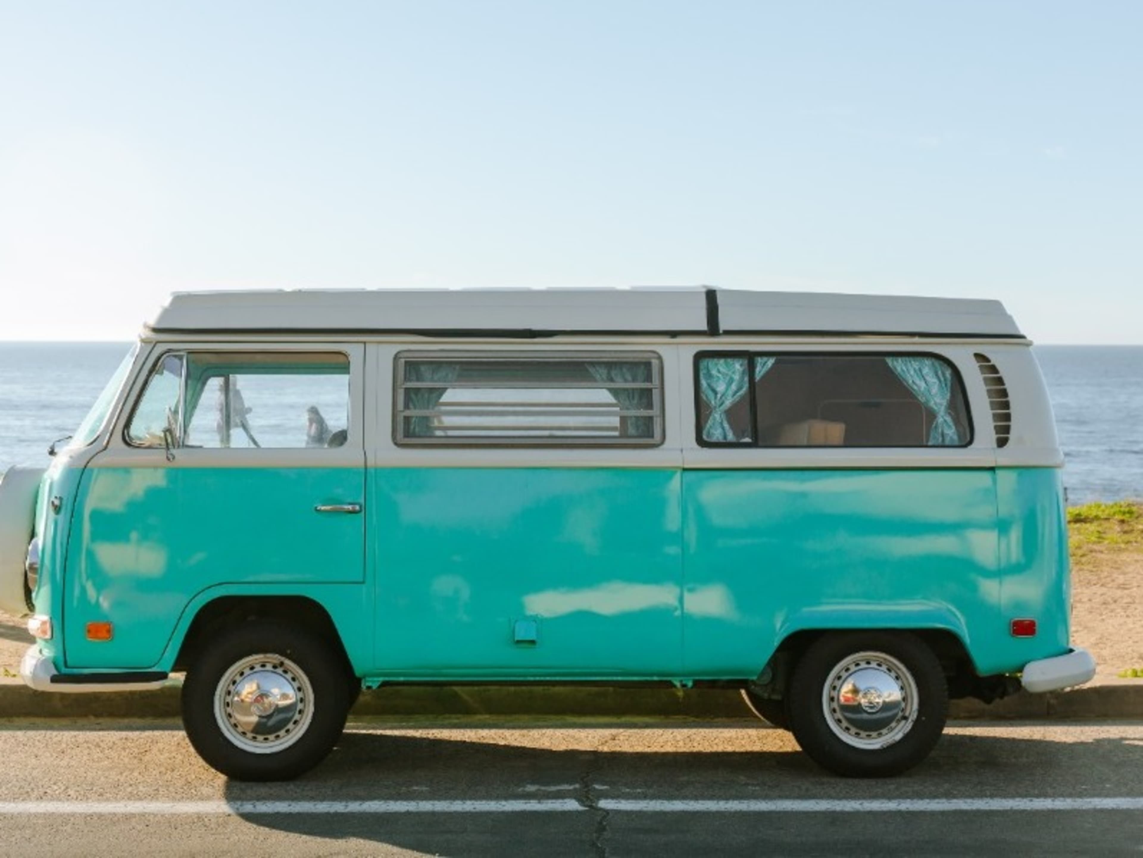 Classic 1972 Blue Westfalia. 