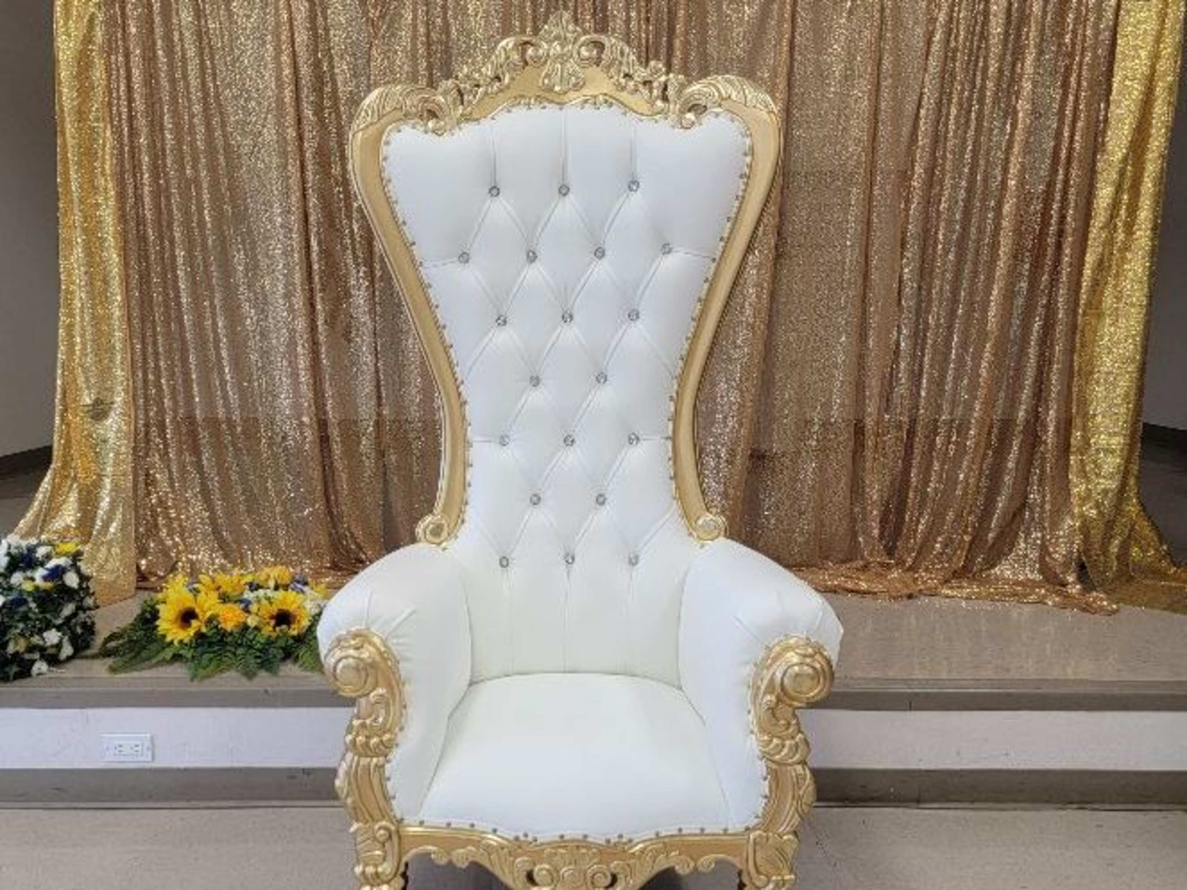 White Throne Chair