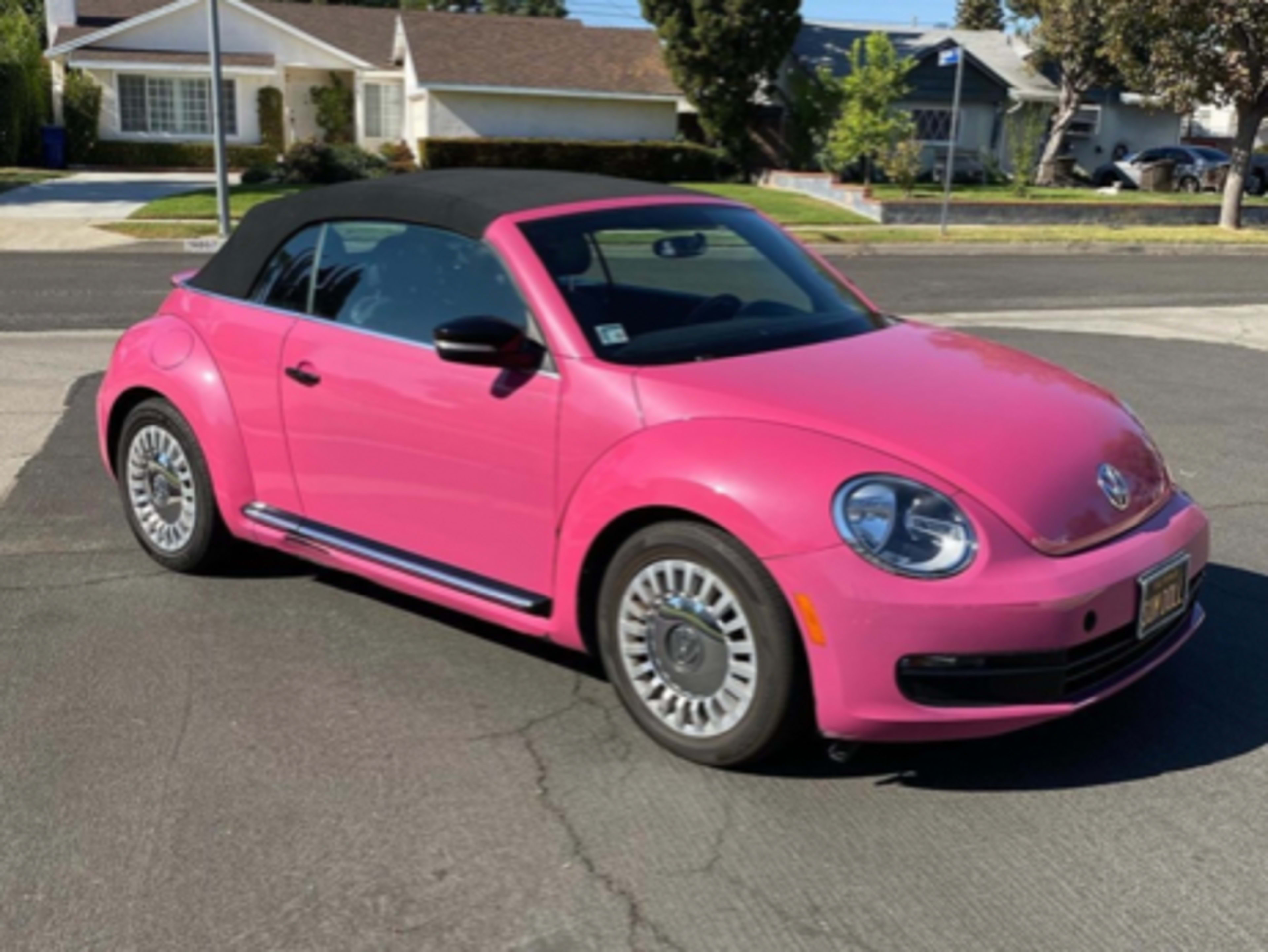 Pink convertible bug 