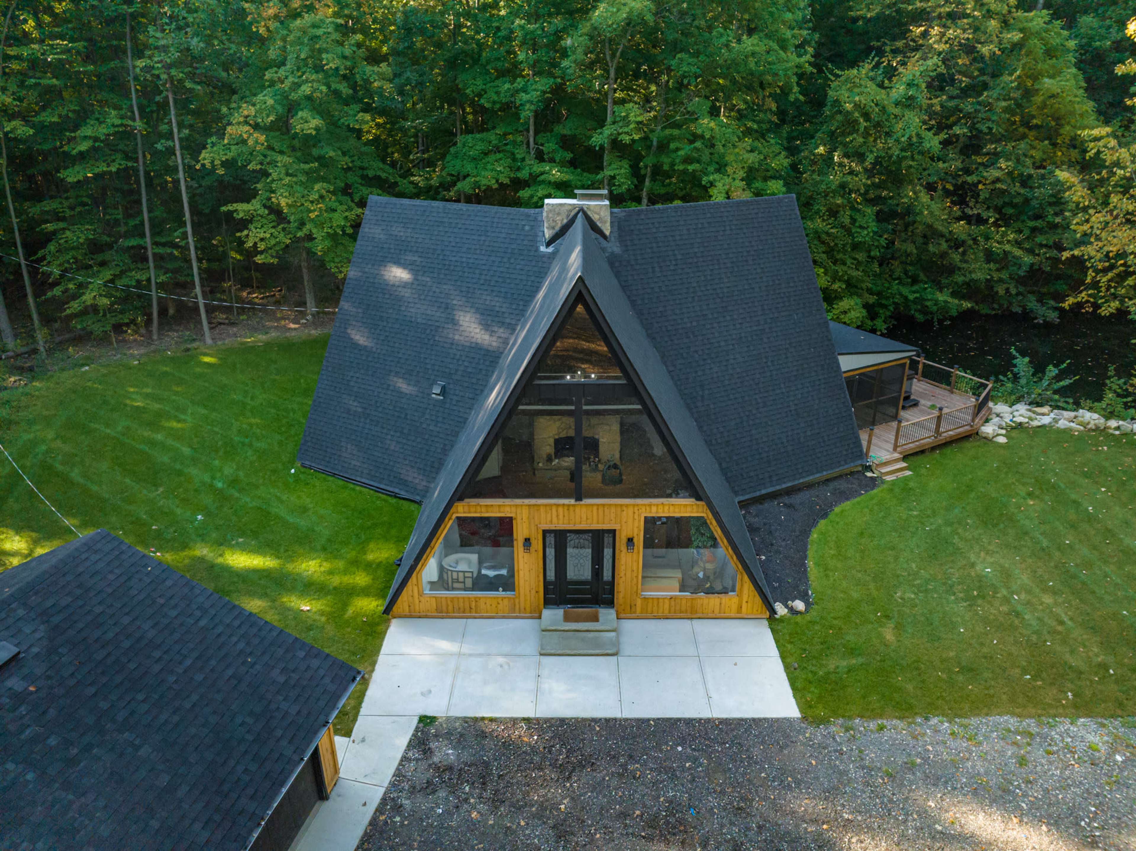 Stunning A-Frame Cabin with a Nature Lover’s Playground Image in Berlin Township, Galena, OH