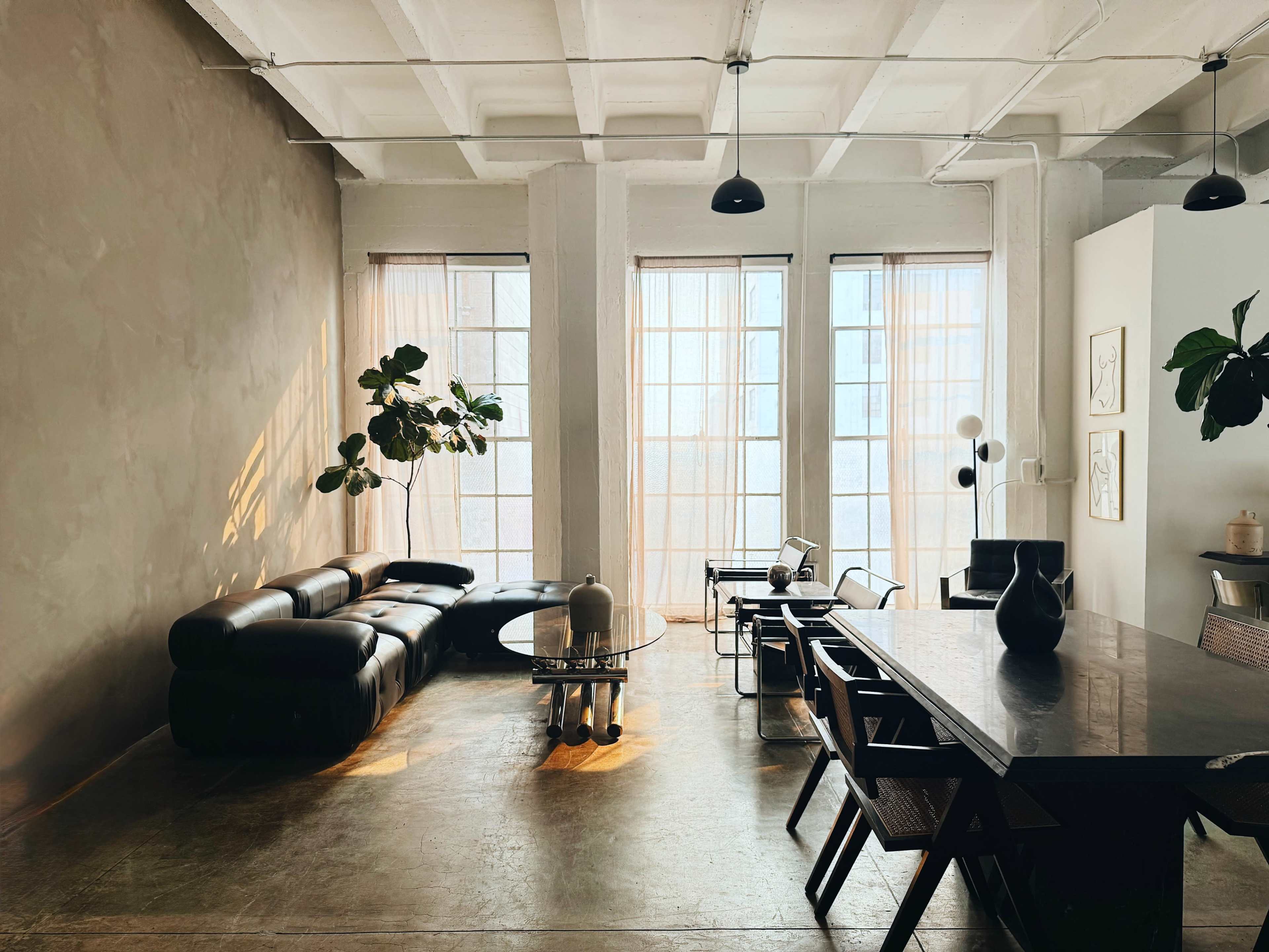 Spacious Natural Light Loft with Cyc Wall, Designer Furniture, Lighting Equipment and AC Image in Central LA, Los Angeles, CA