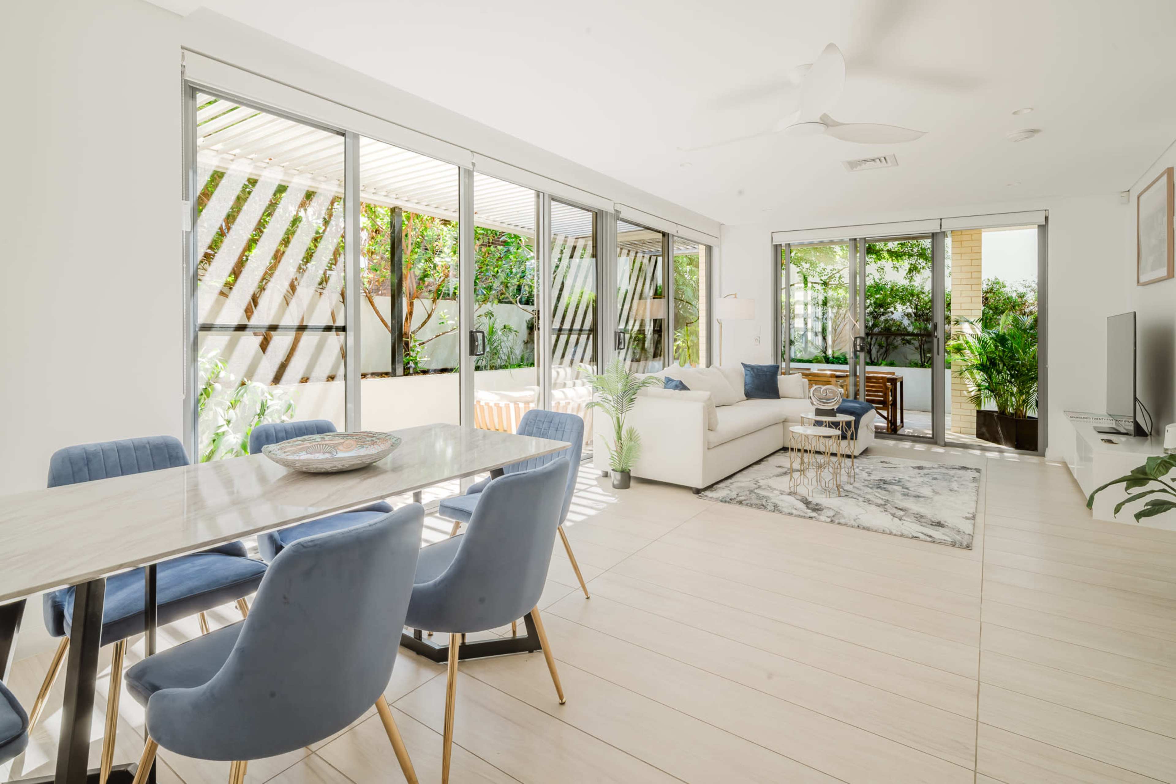 Sunlit Bondi Coastal Apartment with Garden Courtyard | Natural Light Shoot Location Image in Bondi, Bondi, NSW