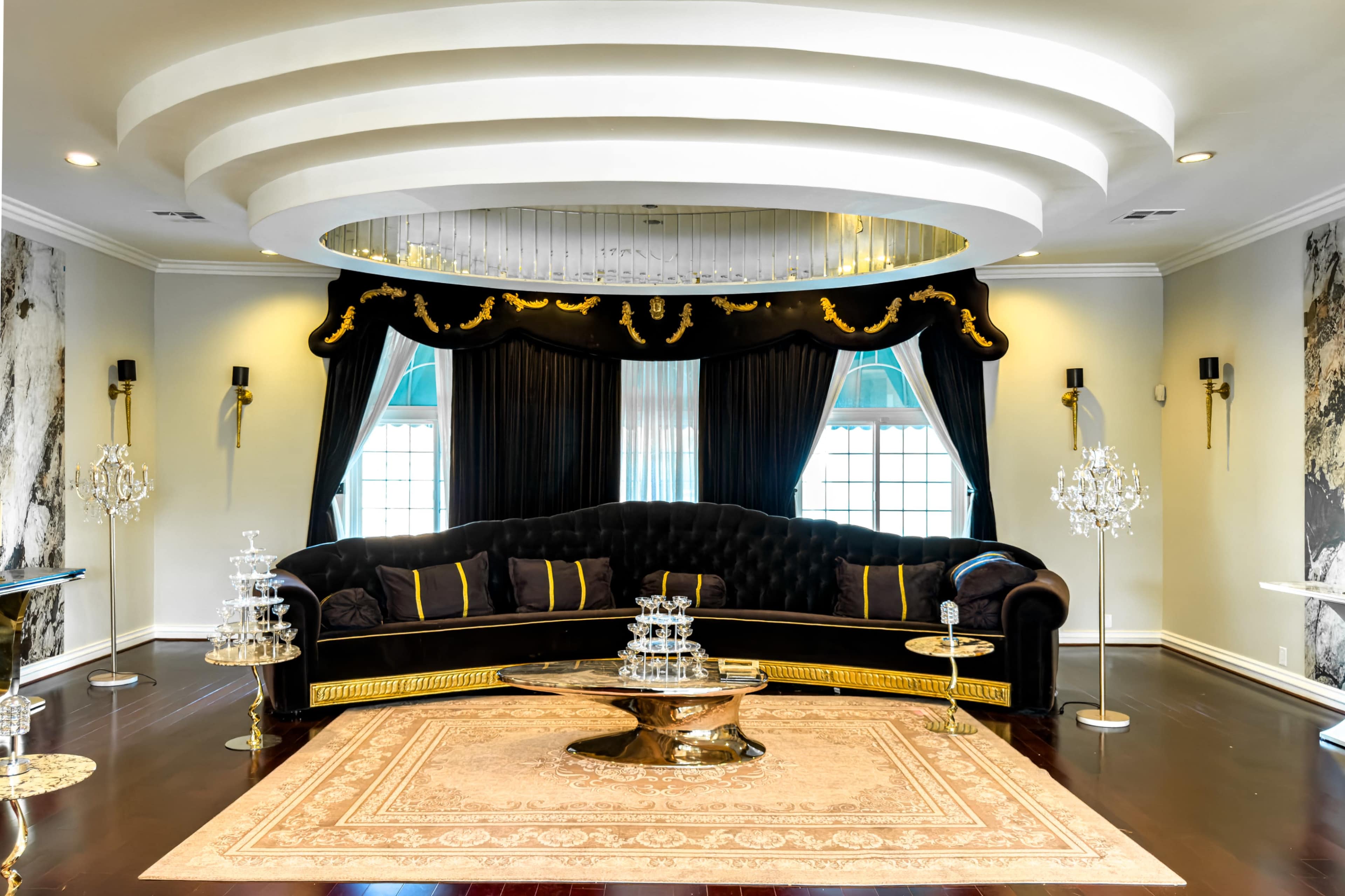 Elvis-Inspired Mansion with Roman Columns, Pool & Ballroom Image in Northridge, Northridge, CA