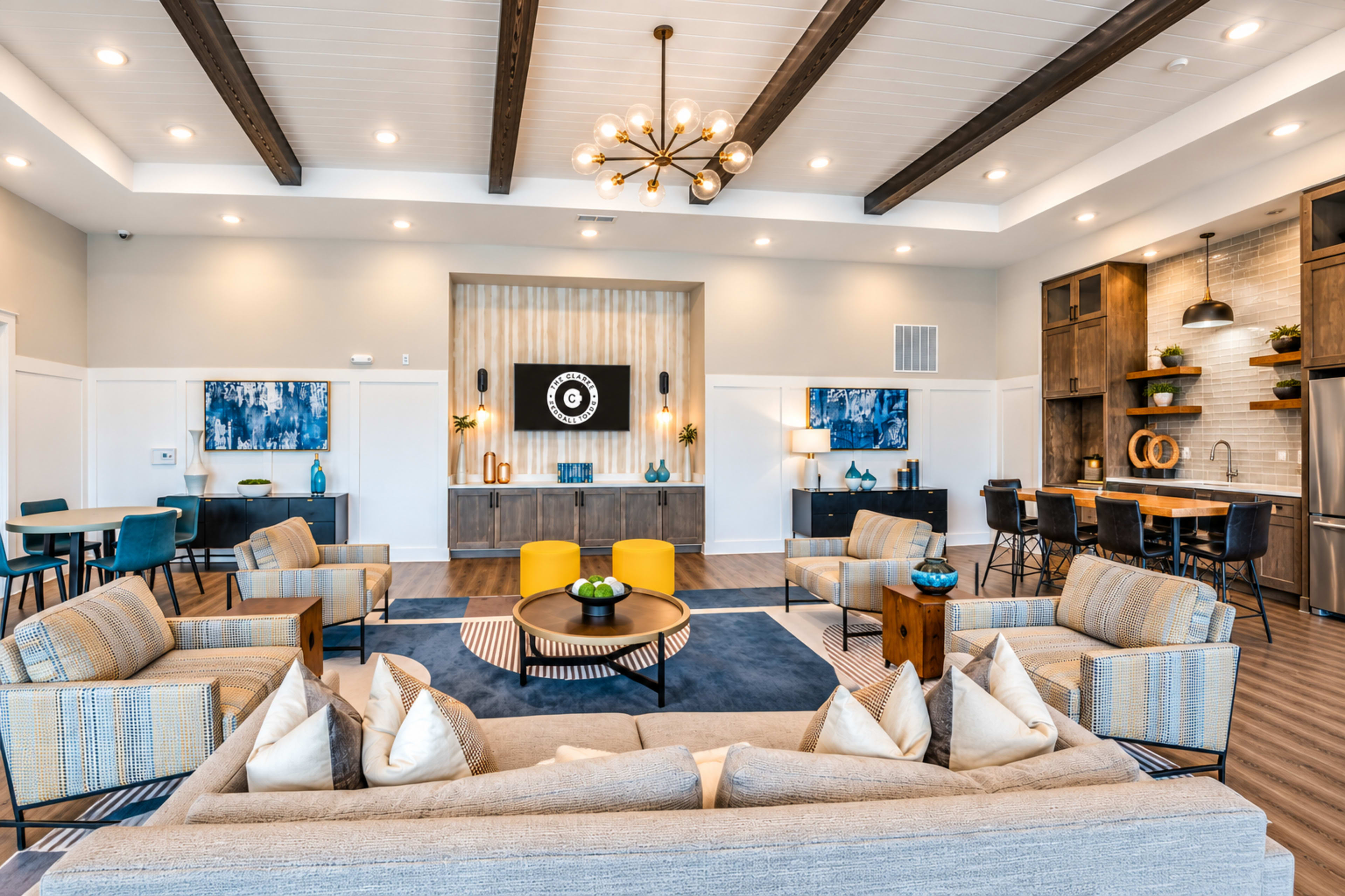 Modern Clubhouse With Sitting And Entertainment Space Image in Regency, Jacksonville, FL