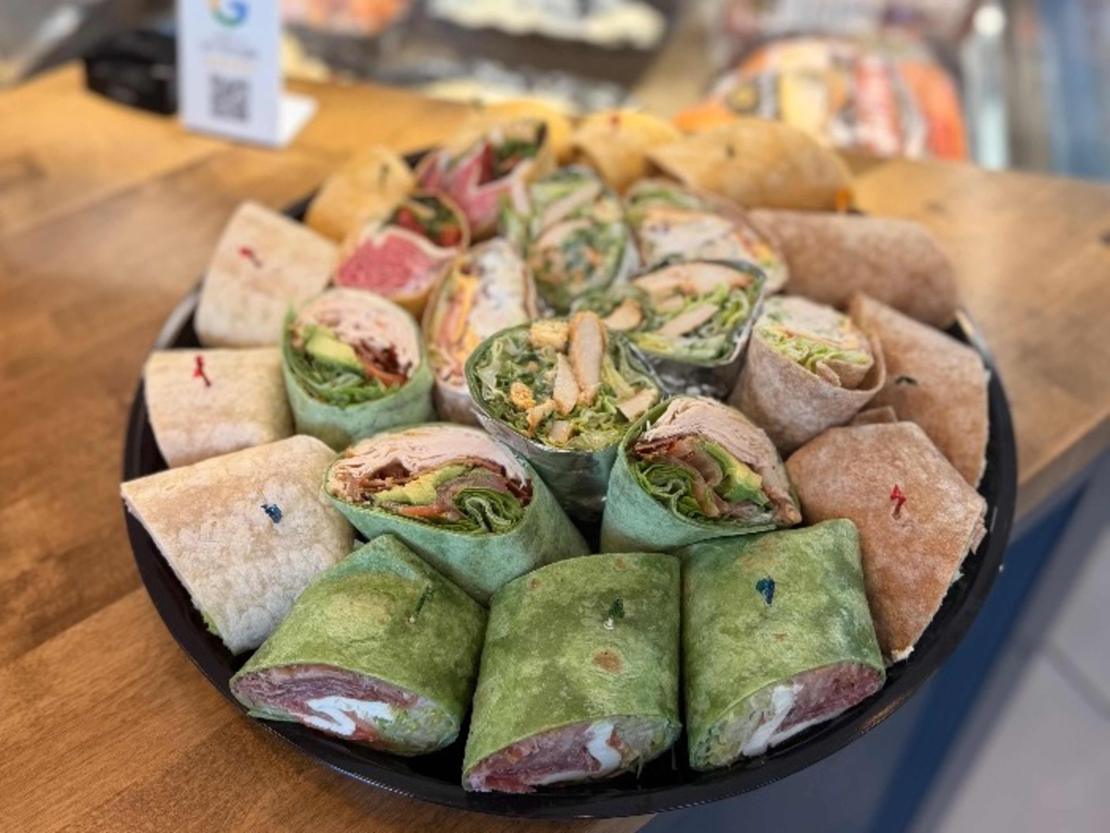 Deli sandwiches or wraps platters