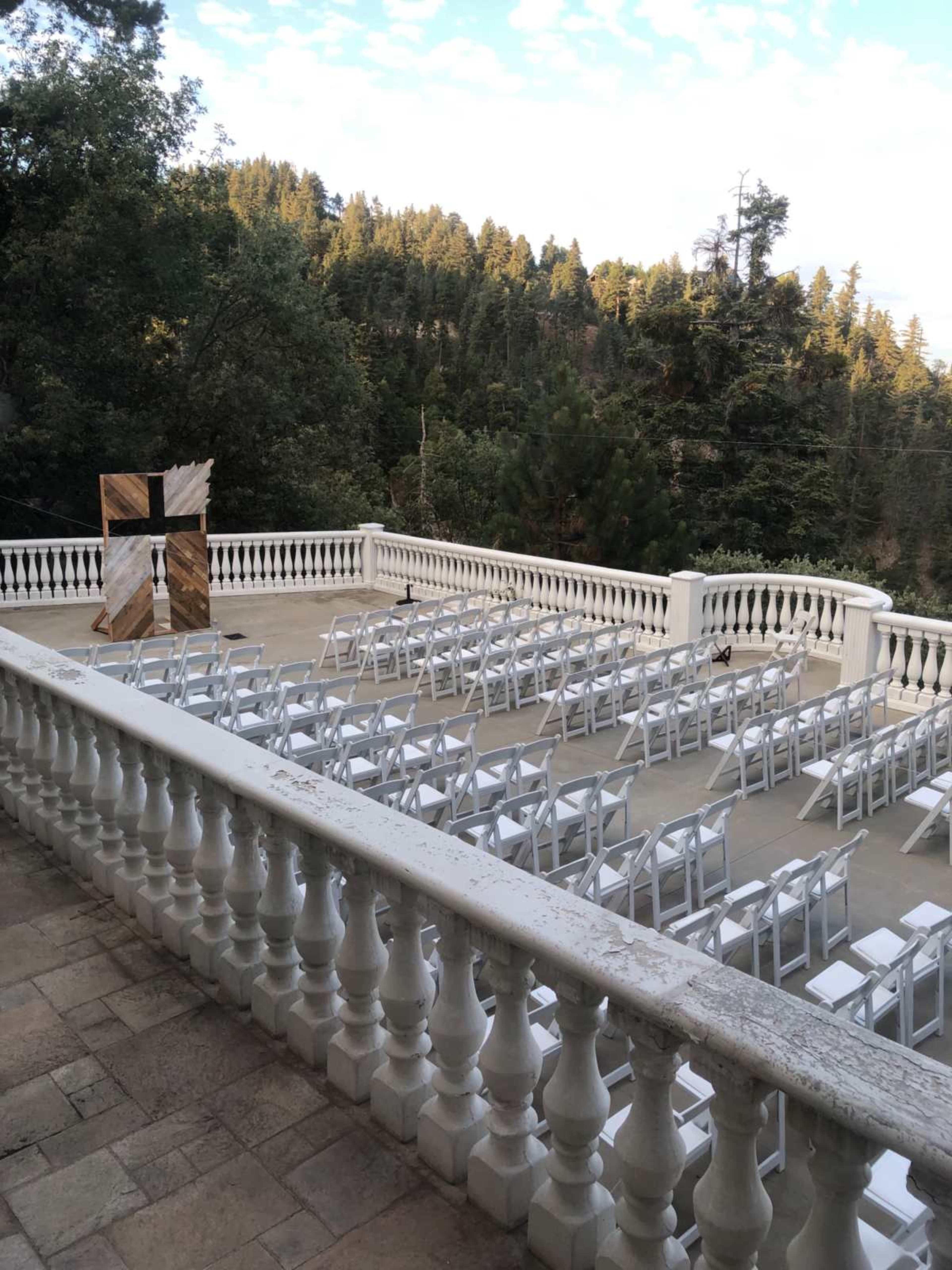 Terrace of DJ castle over looking great LA cities Image in , Running Springs, CA