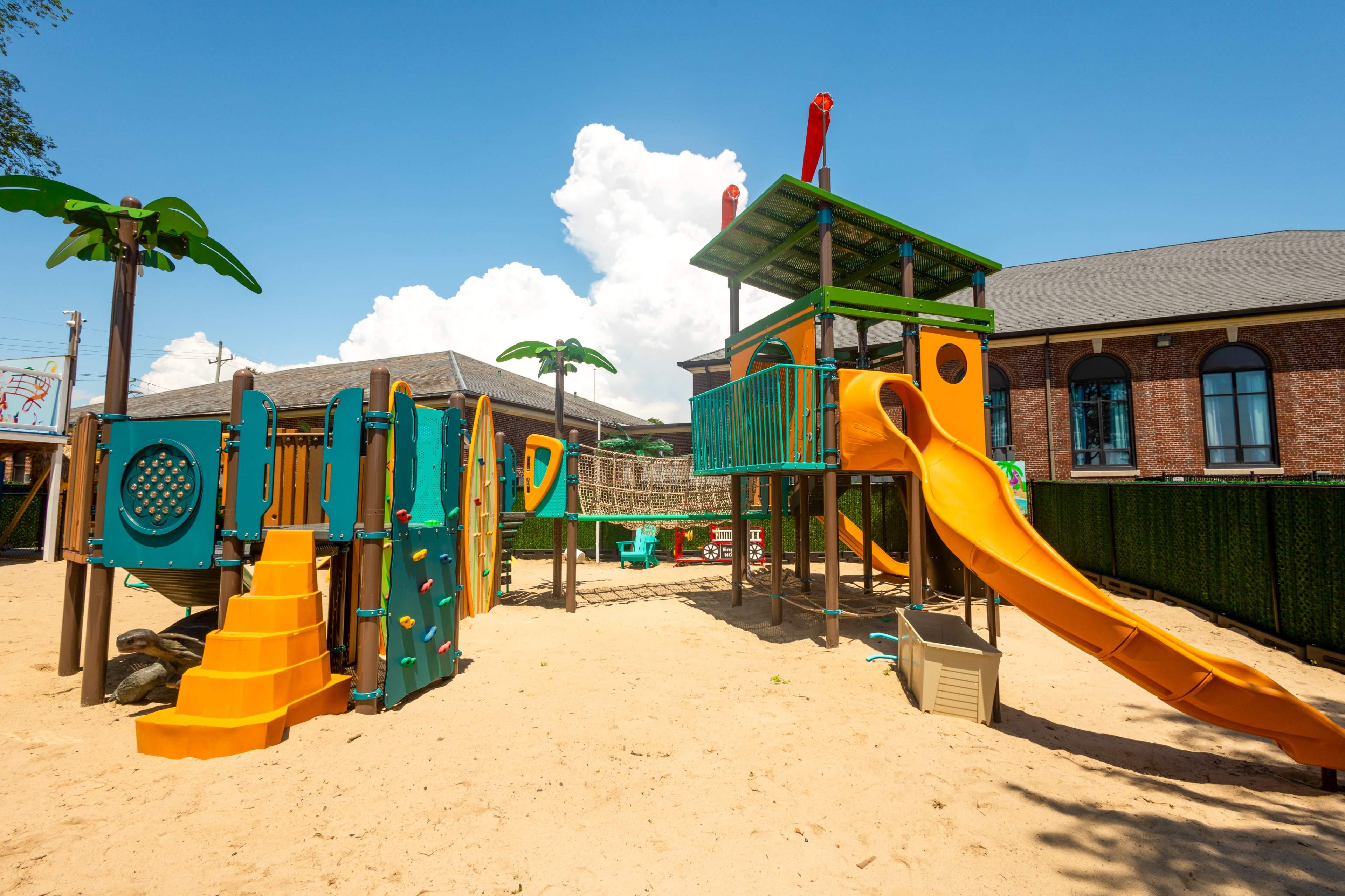 Bright Caribbean Beach Themed Playground Image in Hempstead, East Rockaway, NY