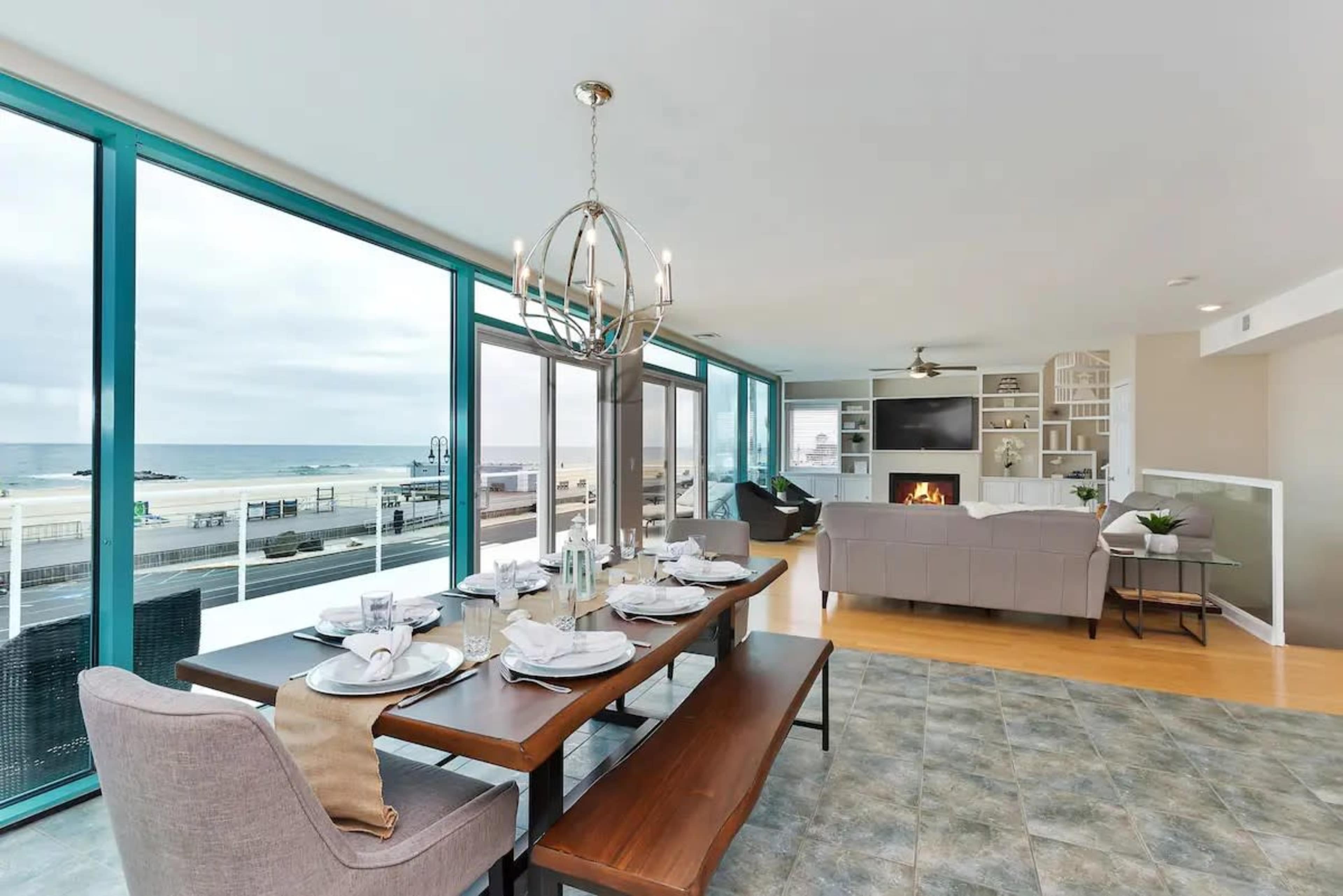 Ocean Front "Malibu Style" Beach House with Unobstruted Beach View, and Sunset Views Image in Belmar, Belmar, NJ