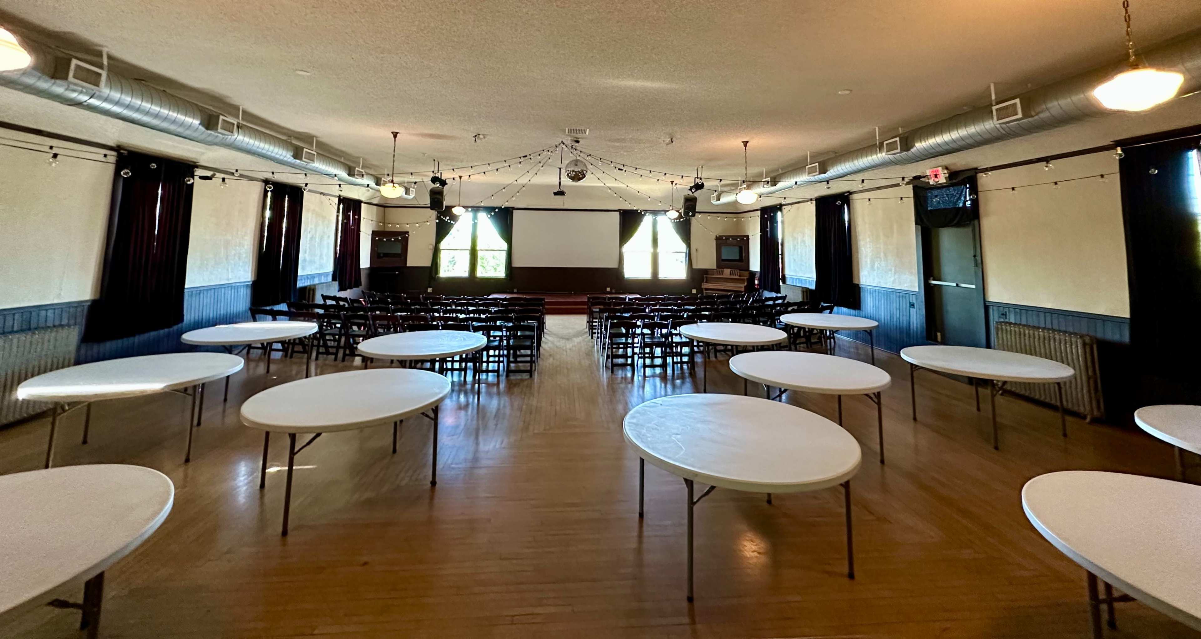 Historic Ballroom with Original Fixtures and Natural Light Image in Northeast Portland, Portland, OR