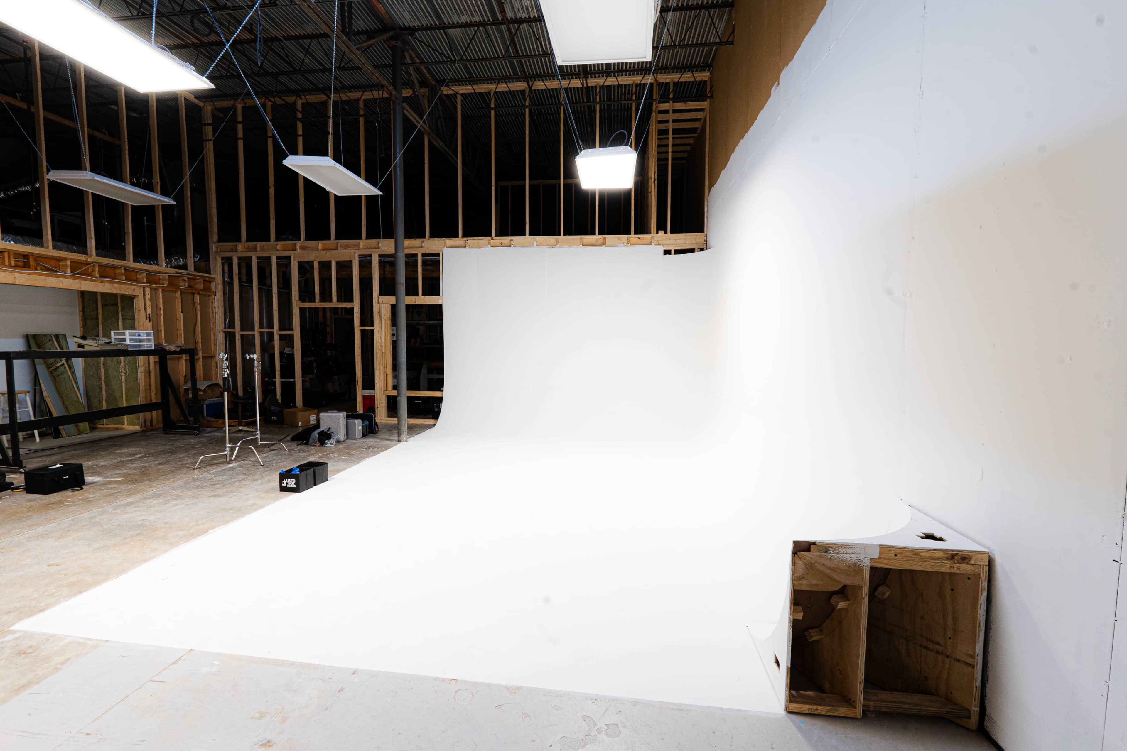 Studio B: Clean Industrial White Cyc Wall Image in Doraville, Atlanta, GA