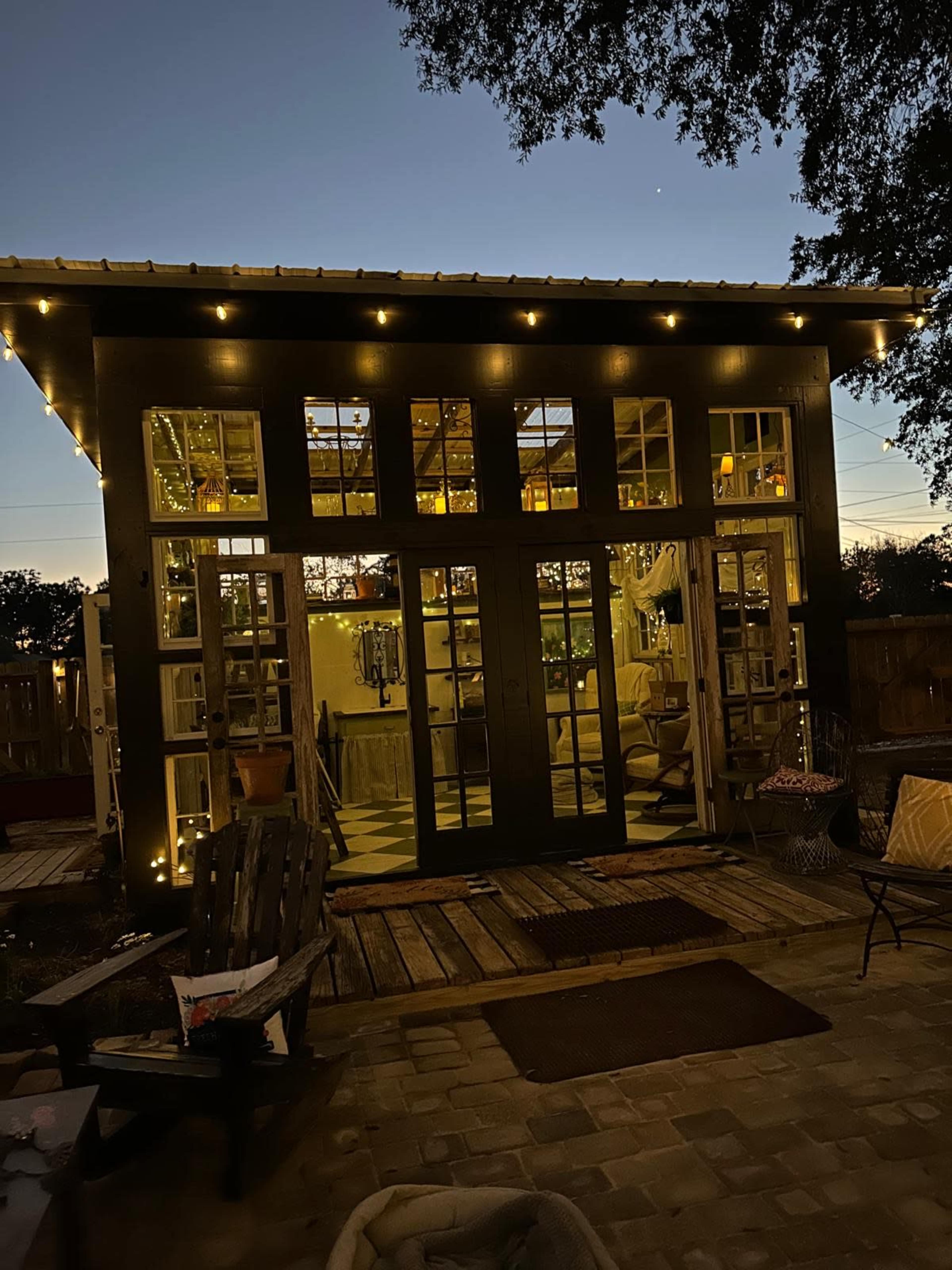 Sunlit Oasis: Glass Greenhouse and Patio Retreat Image in Navarre, Navarre, FL