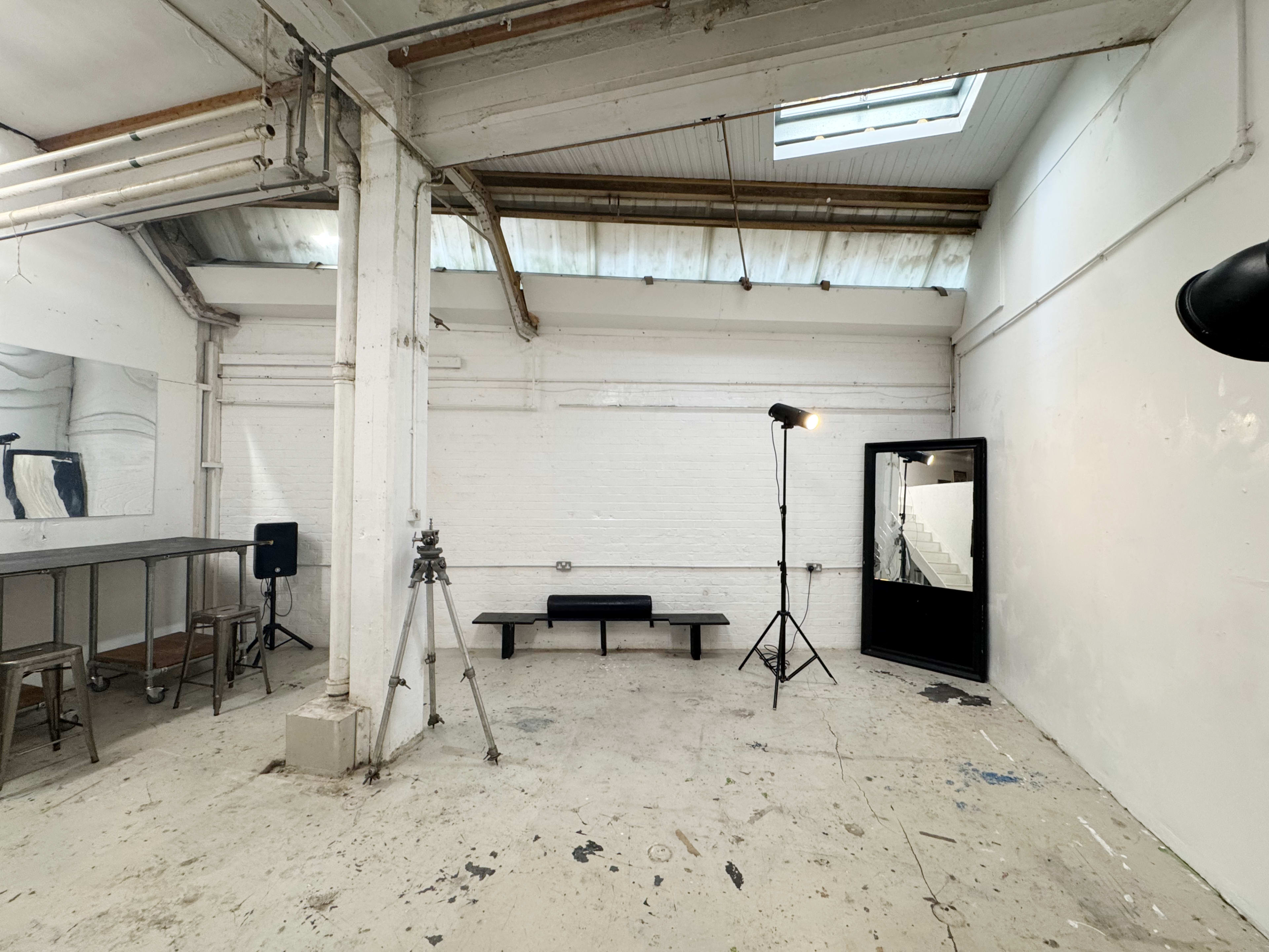 Industrial brutalist warehouse daylight photography film studio Image in Hackney, London, ENG