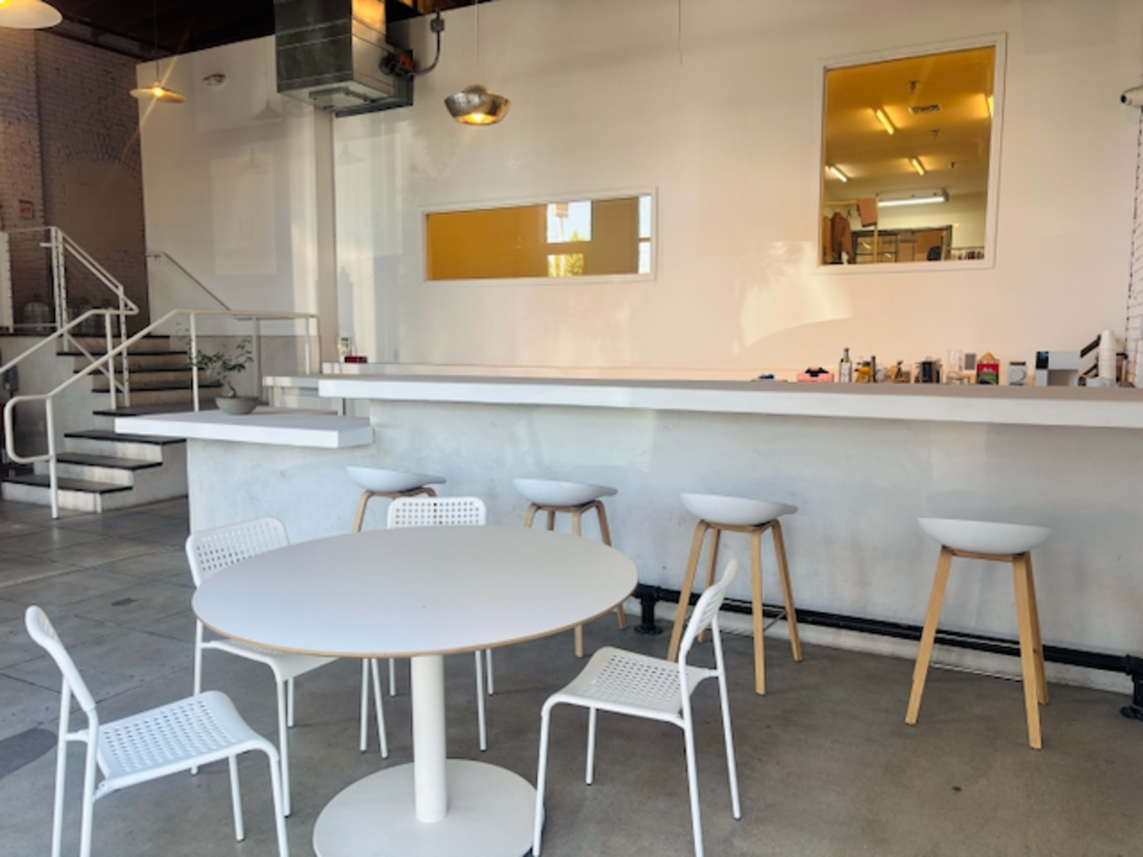 Arts District Bright Modern Event Space with Cafe/Bar | Gated Parking | Rollup Door Access Image in Central LA, Los Angeles, CA