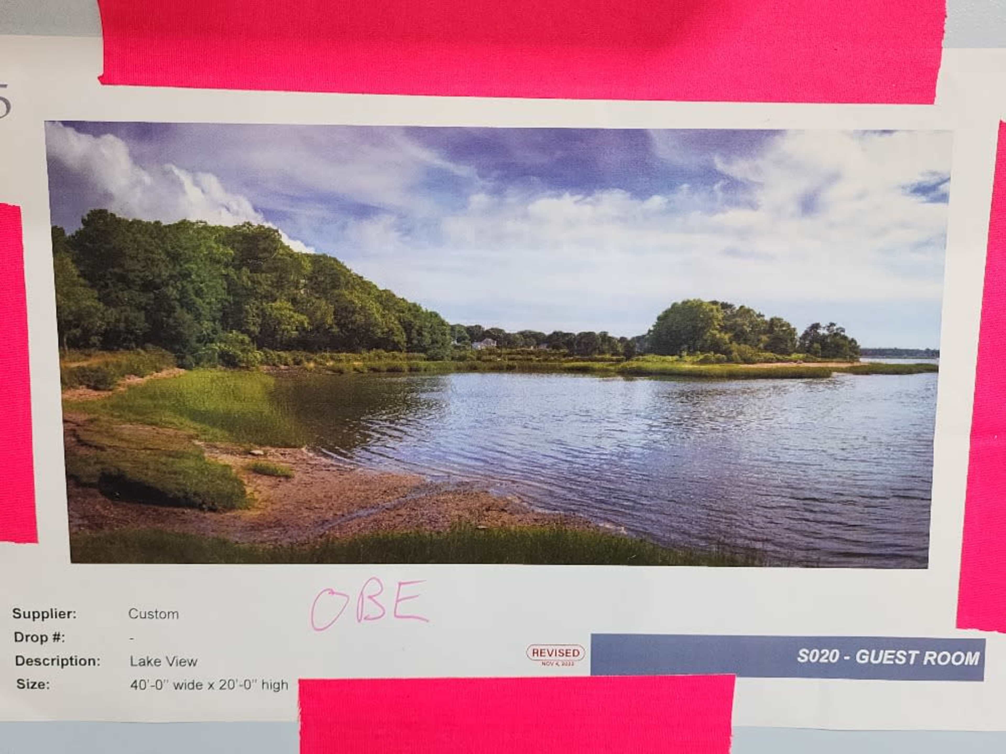 Large printed backdrop "scene" (nature, city etc).