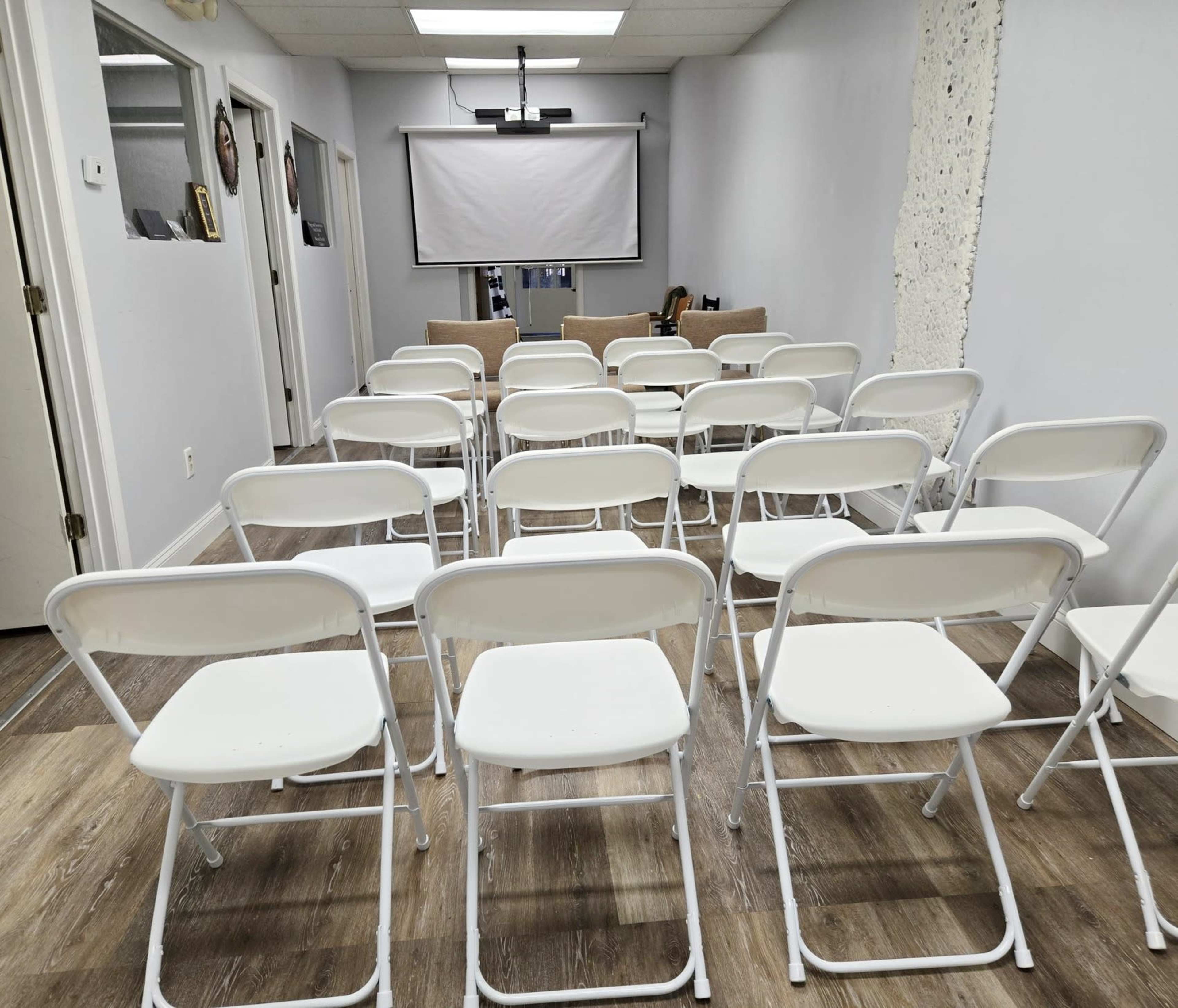 Multiuse space: 50-person movie/art collection/gathering/mass services room downtown Green Bay Image in Green Bay, Green Bay, WI