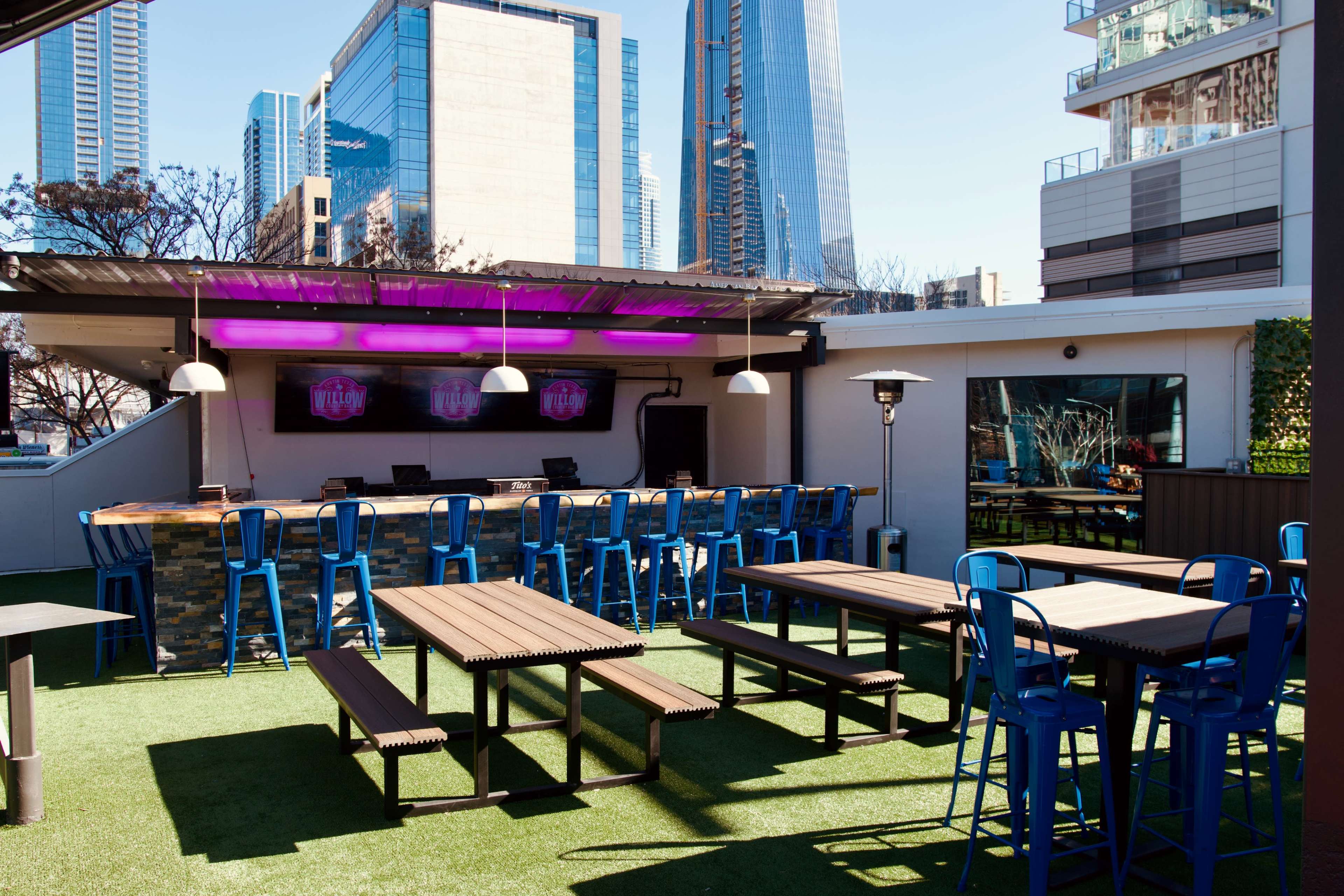 Willow Country Bar, between downtown & west end, rooftop views, DJ, and incredible drinks Image in Downtown Austin, Austin, TX