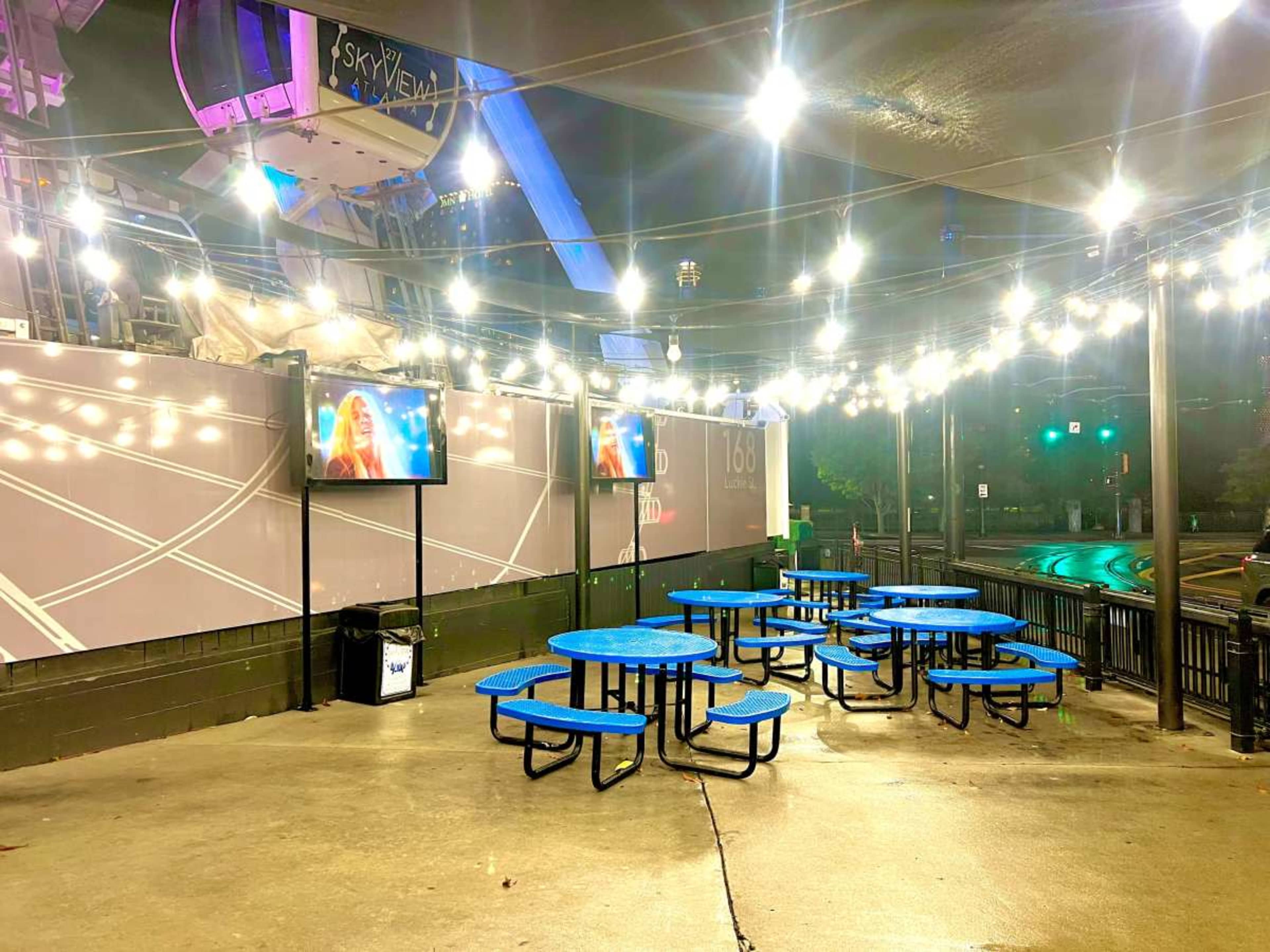 Beautiful Downtown Atlanta Terrace next to Skyview Ferris Wheel & Centennial Park Image in Downtown Atlanta, Atlanta, GA