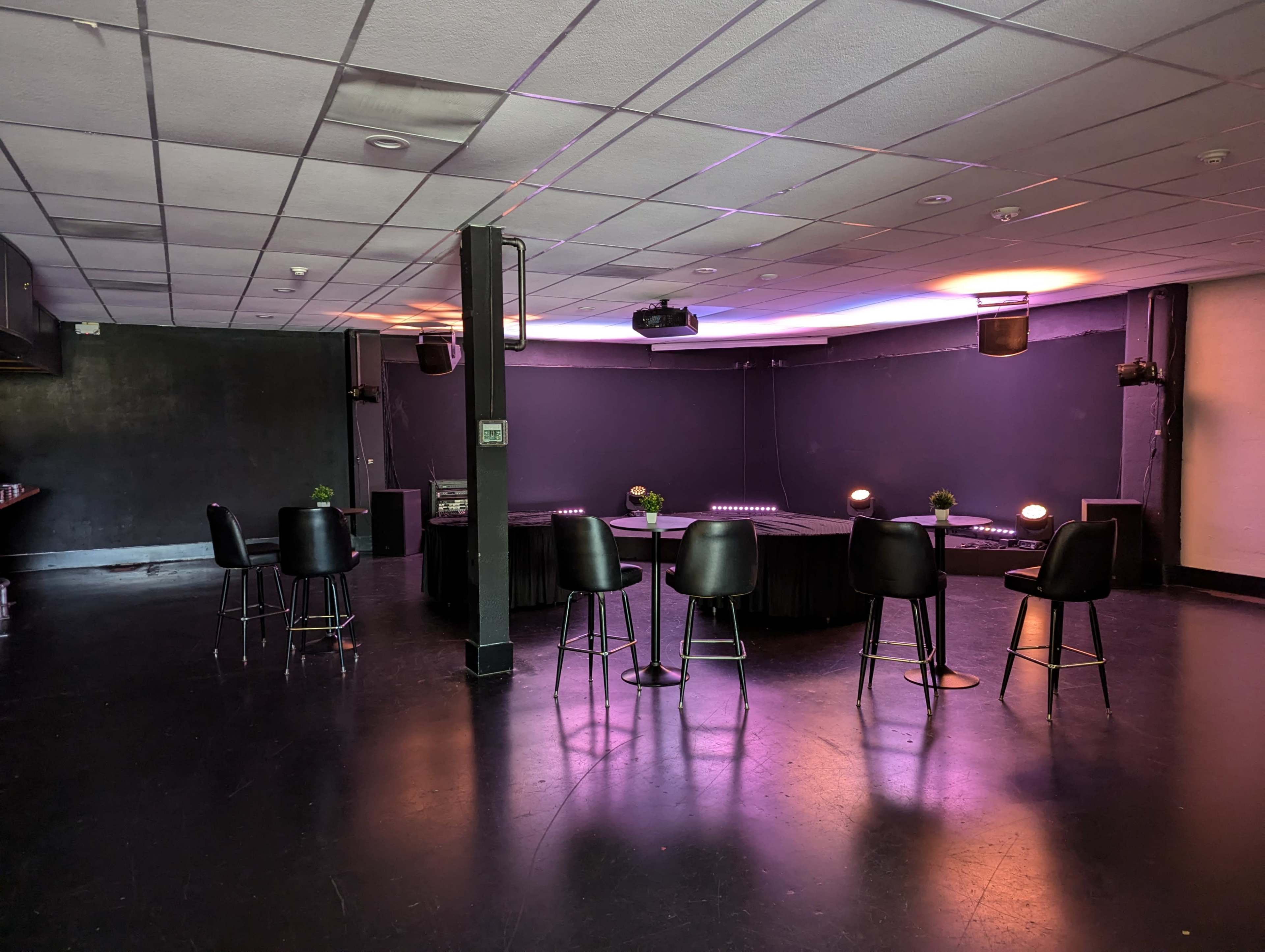 Club atmosphere with bar, dance floor, and audio/video system Image in City Central, GRESHAM, OR