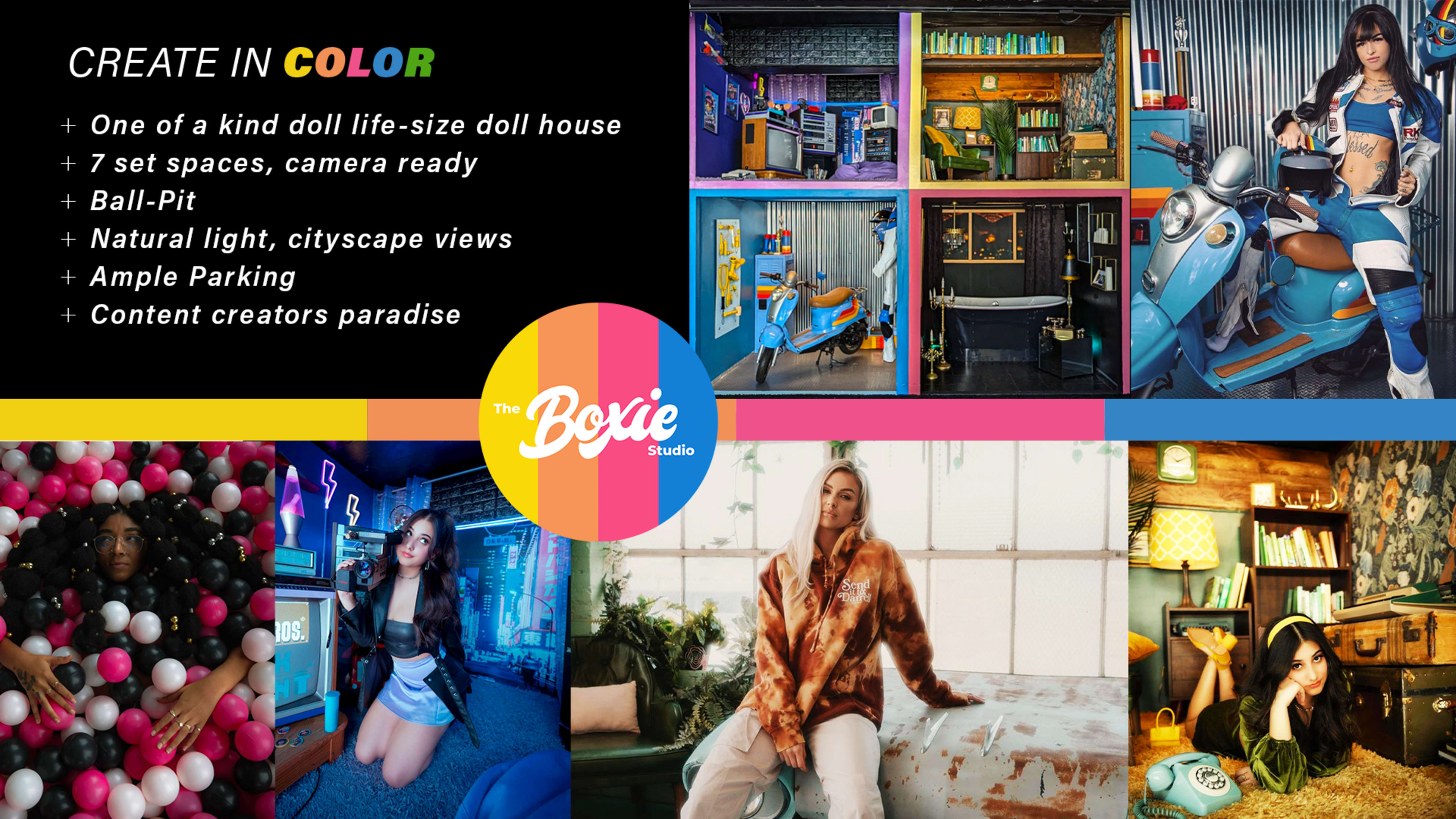 Bright Multi Set Location • Life Sized Doll House • Ball Pit • E-Commerce + Creator Haven • The Boxie Studio! Image in Central LA, LOS ANGELES, CA