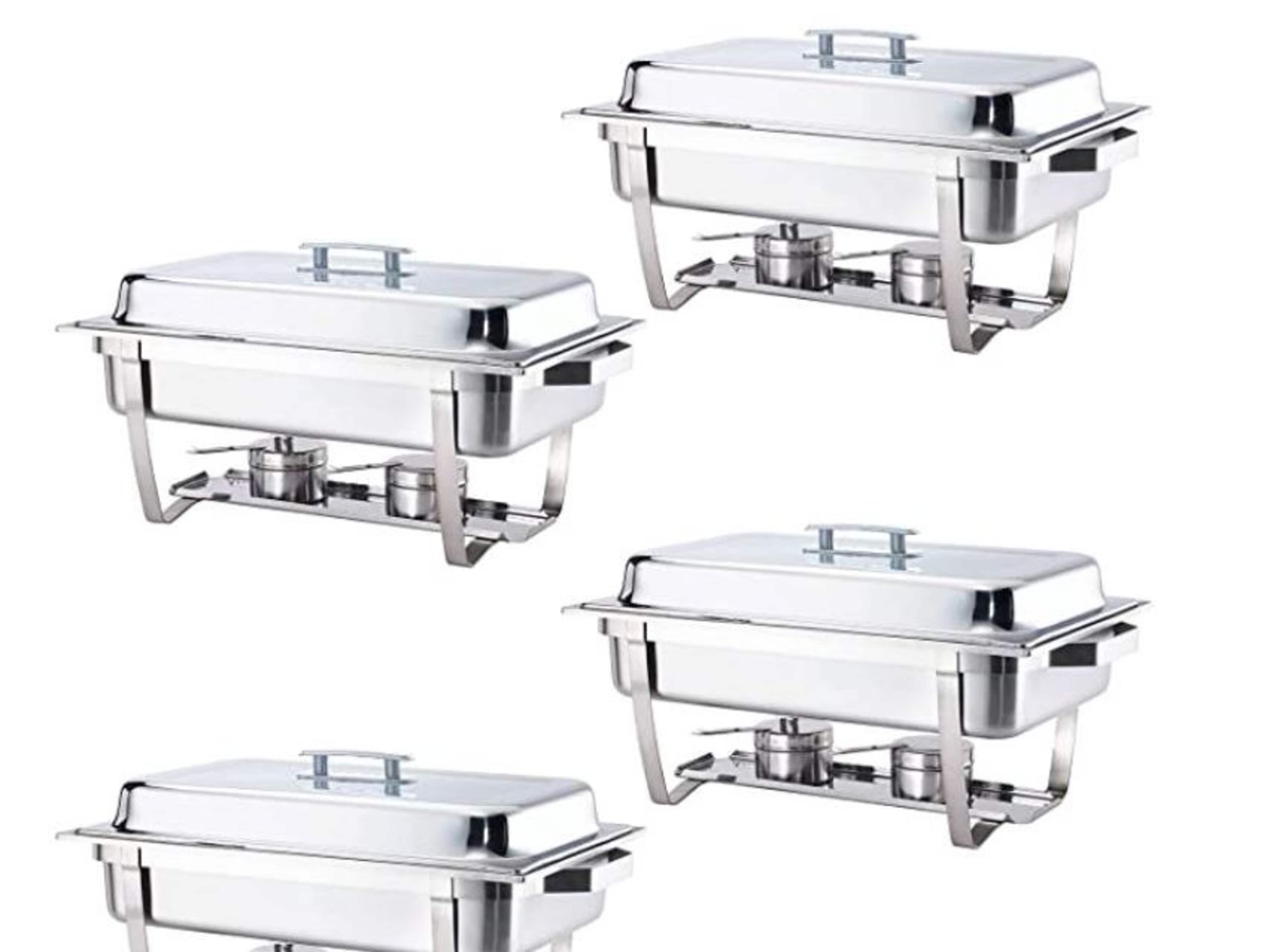 4 Chafing Dishes & 4 Sterno