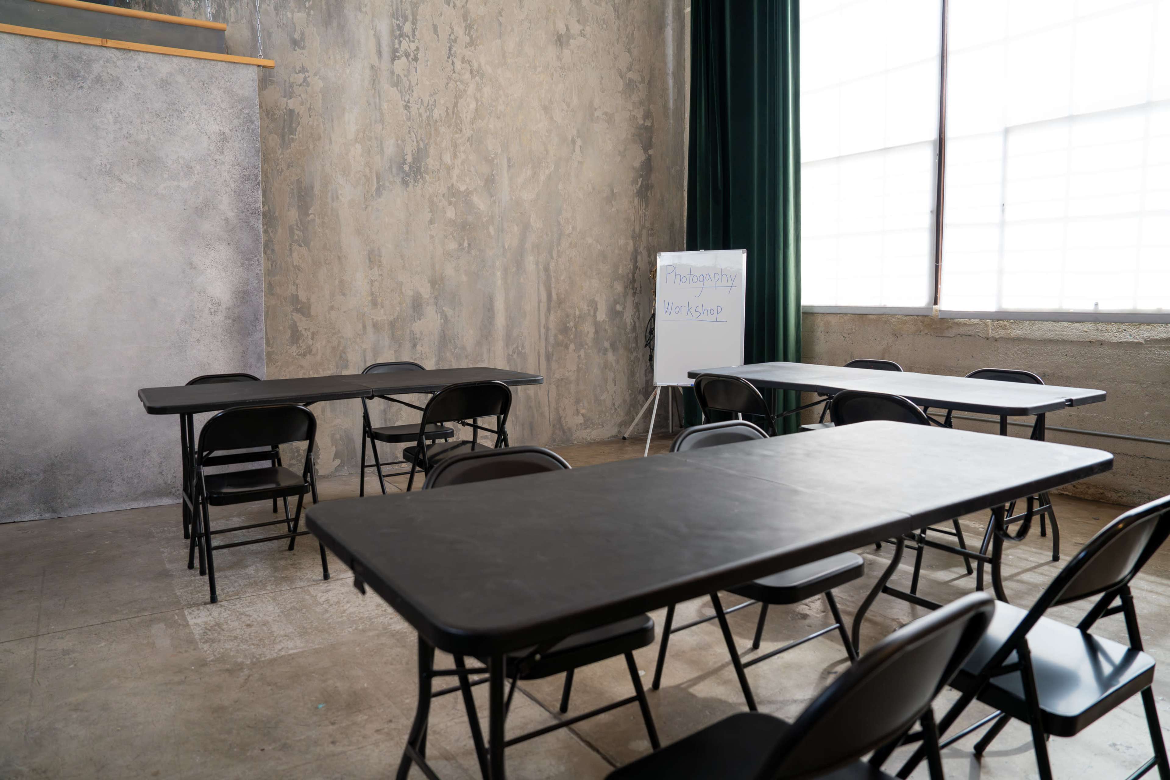 DAYGLOW STUDIOS - Natural light, 2 floors, pre-lit cyc wall, hand-painted backdrops, blackout curtains Image in Koreatown, Los Angeles, CA
