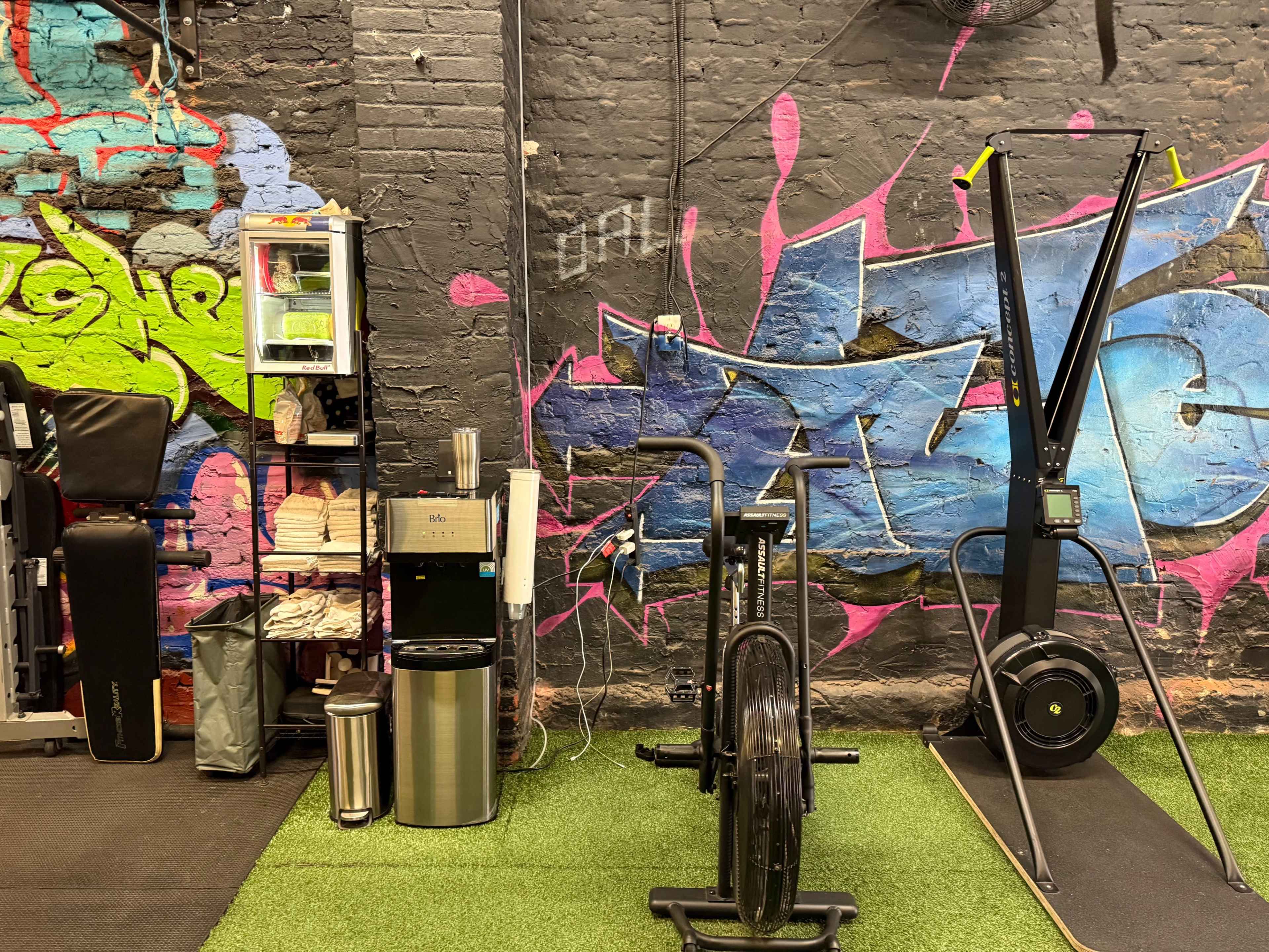 Spacious Garage Gym with Graffiti. Image in North Philadelphia, Philadelphia, PA