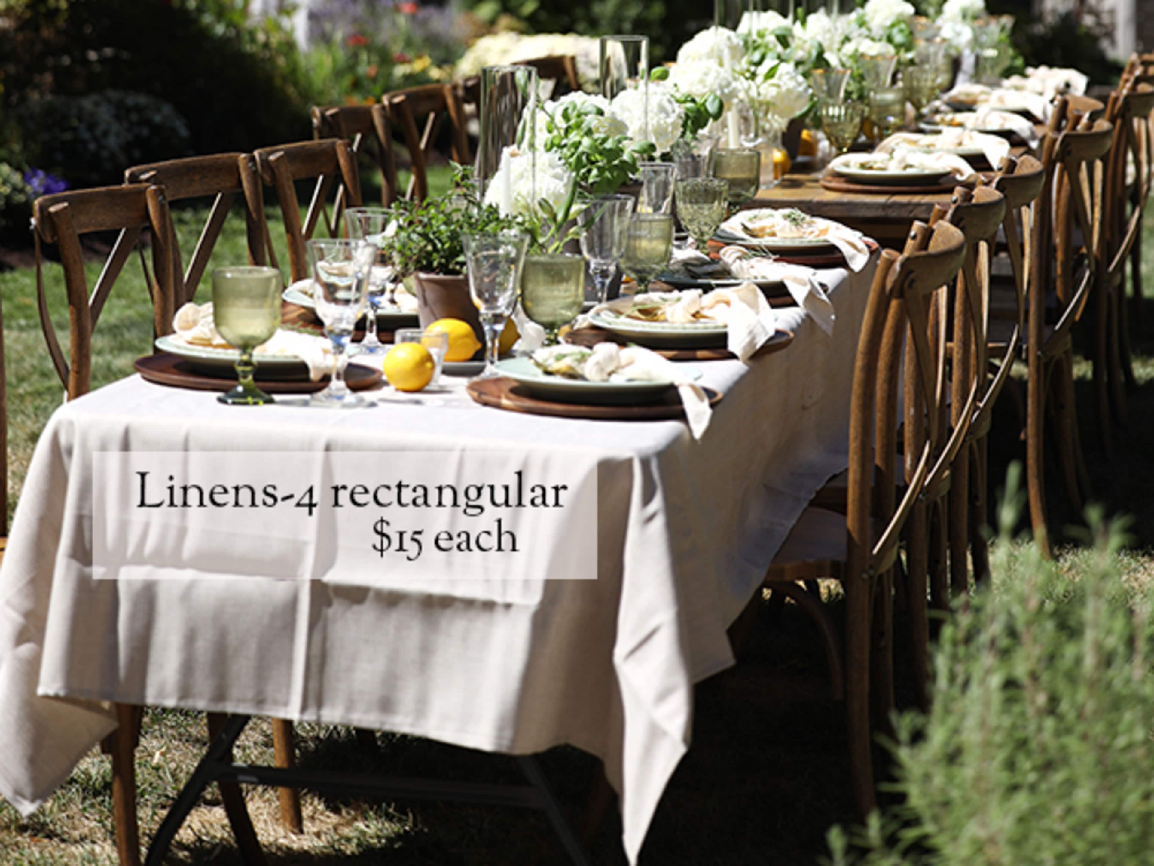 Linen Table Cloths for 5ft tables
