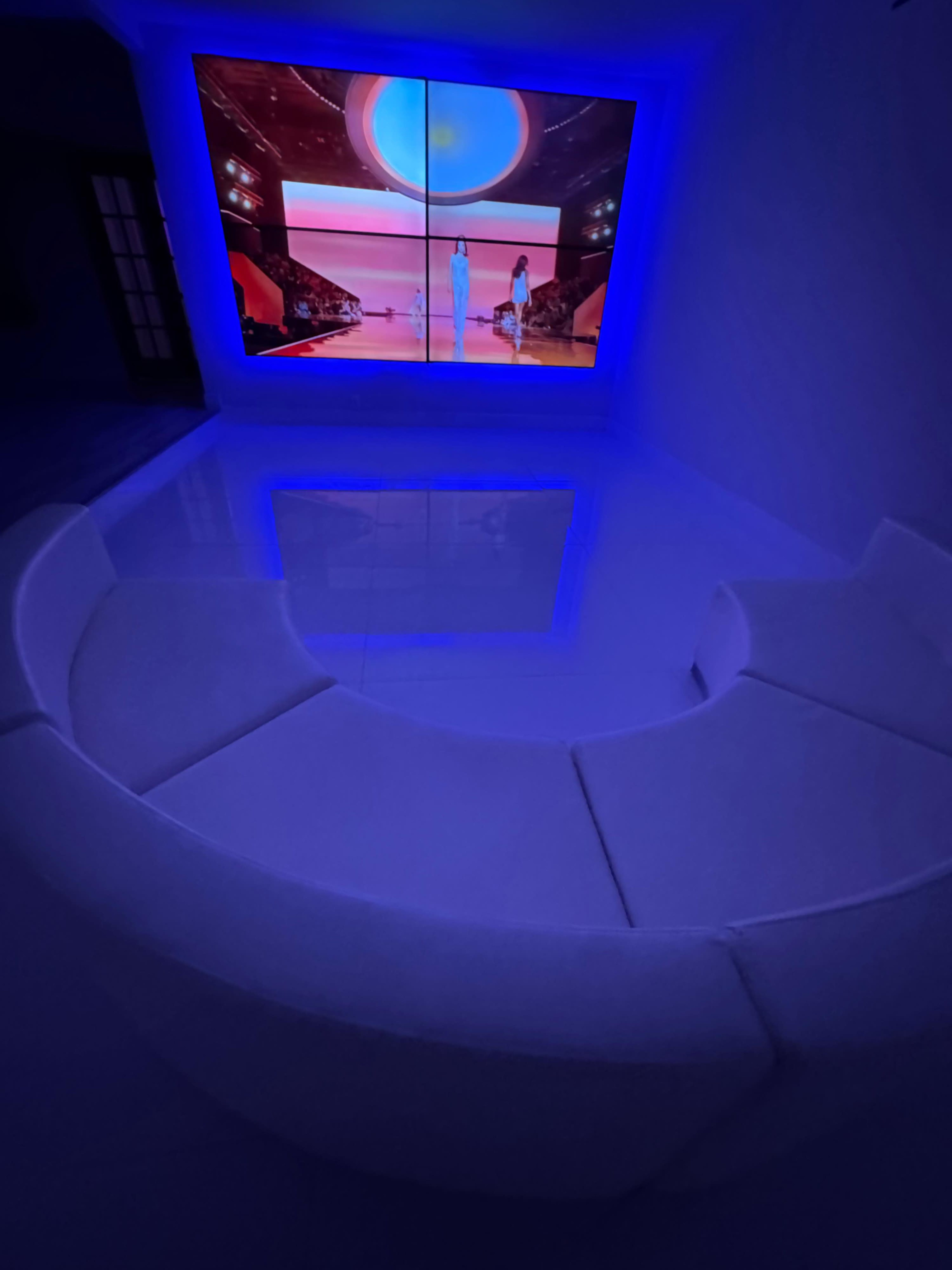 Modern White Room with TV Wall Image in The Section 10, Las Vegas, NV