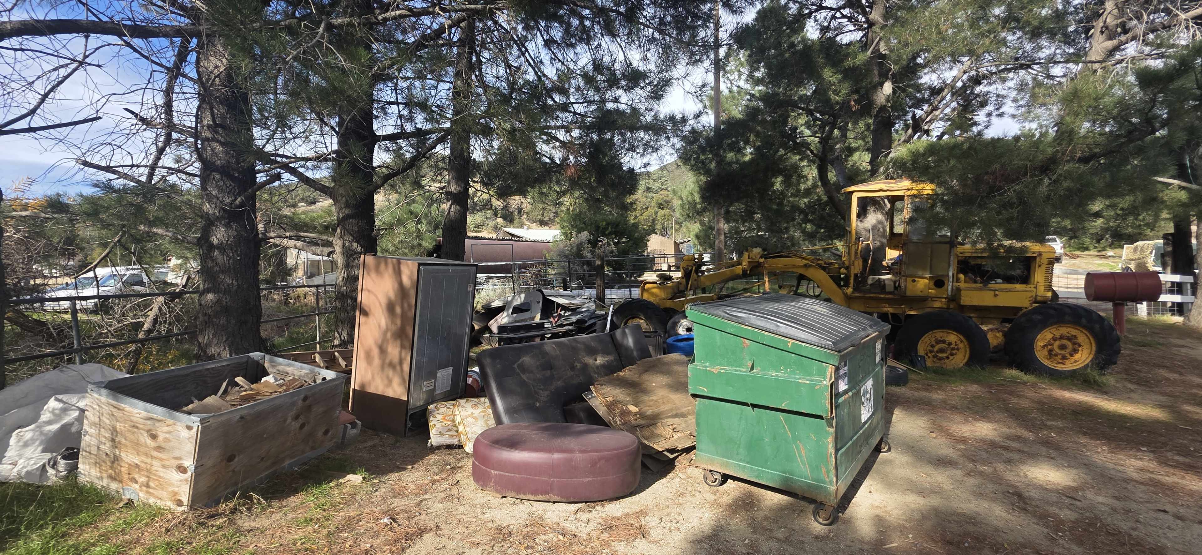 Big Yellow Grader Tractor – Rusted Ranch Relic Image in Leona Valley, Leona Valley, CA