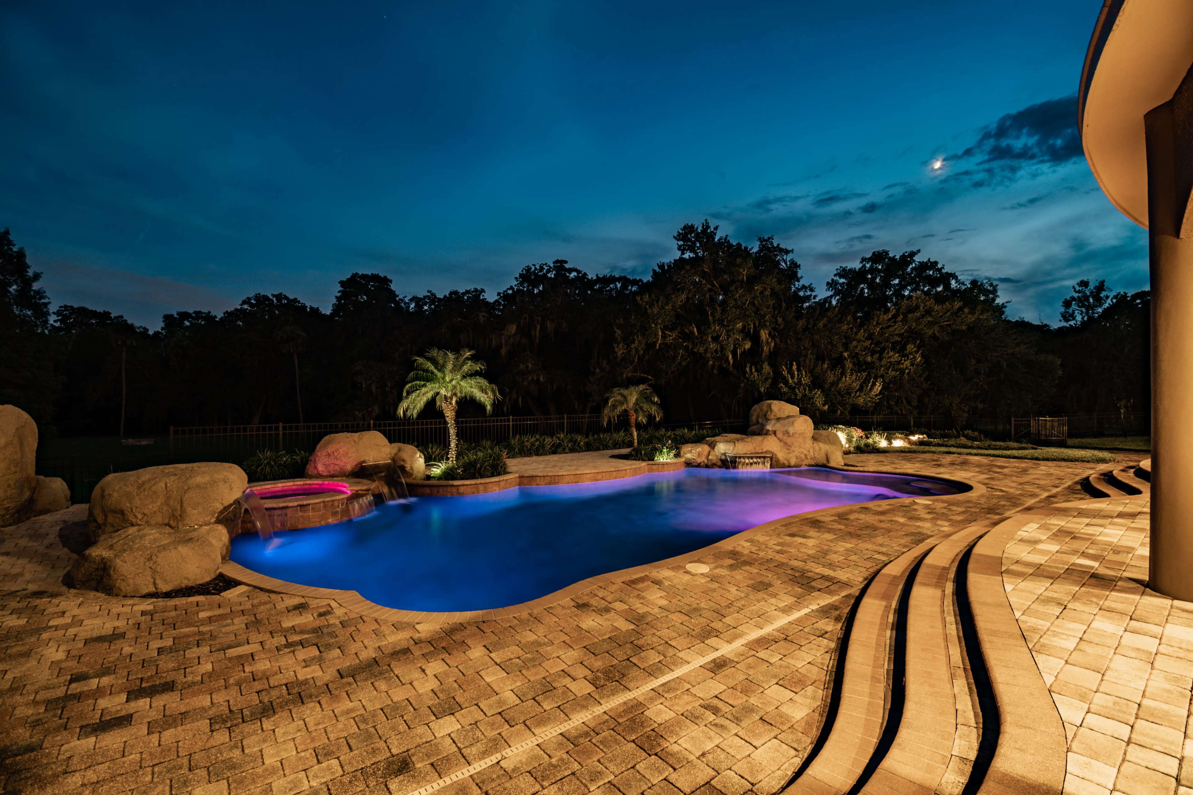 Scenic 8-Acre Luxury Estate with Indoor Theater, Outdoor Spa & Event-Ready Lawn Image in Williamsburg Estates, New Port Richey, FL