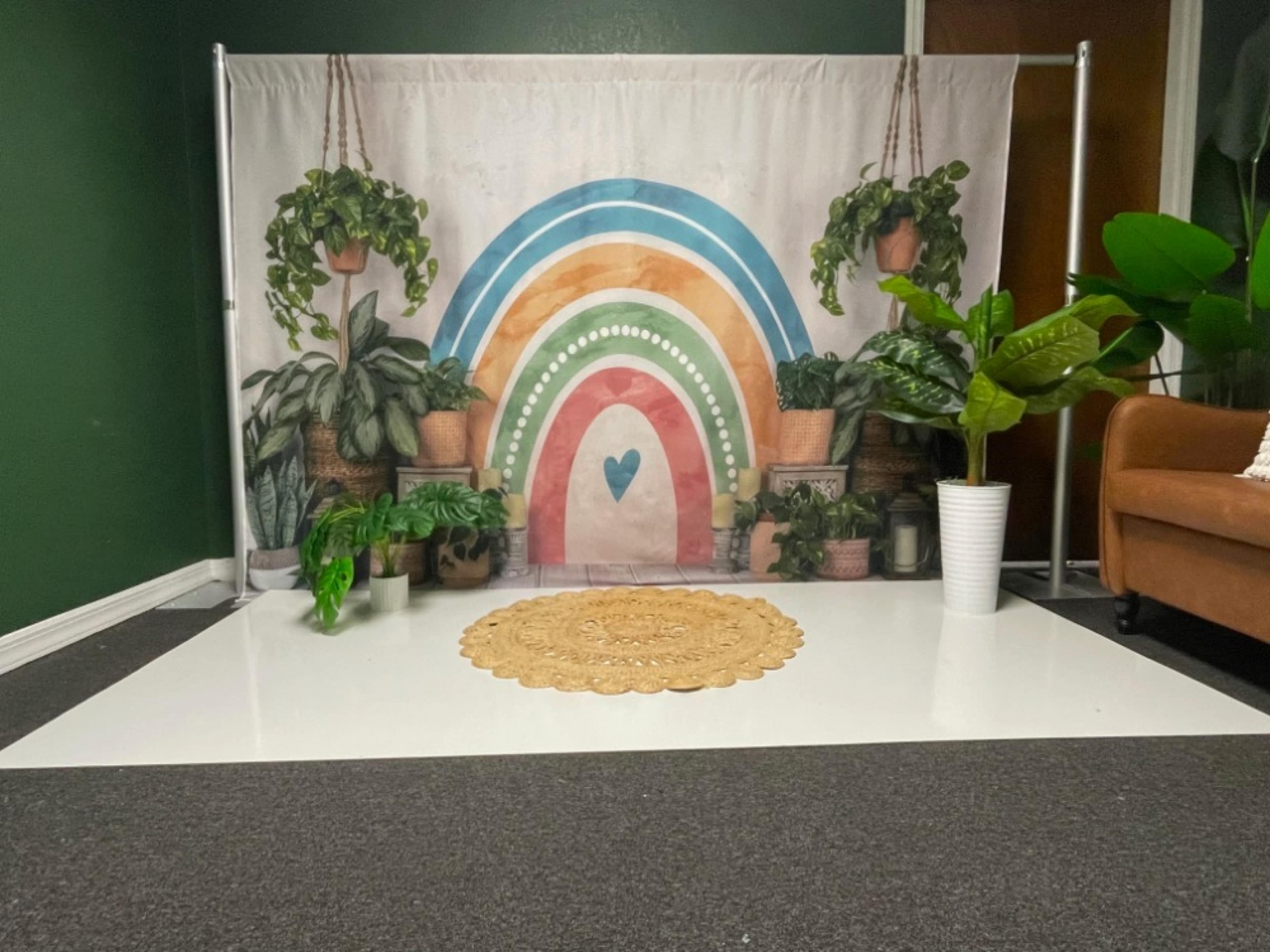 Children's Boho Rainbow Backdrop (6x8 ft)