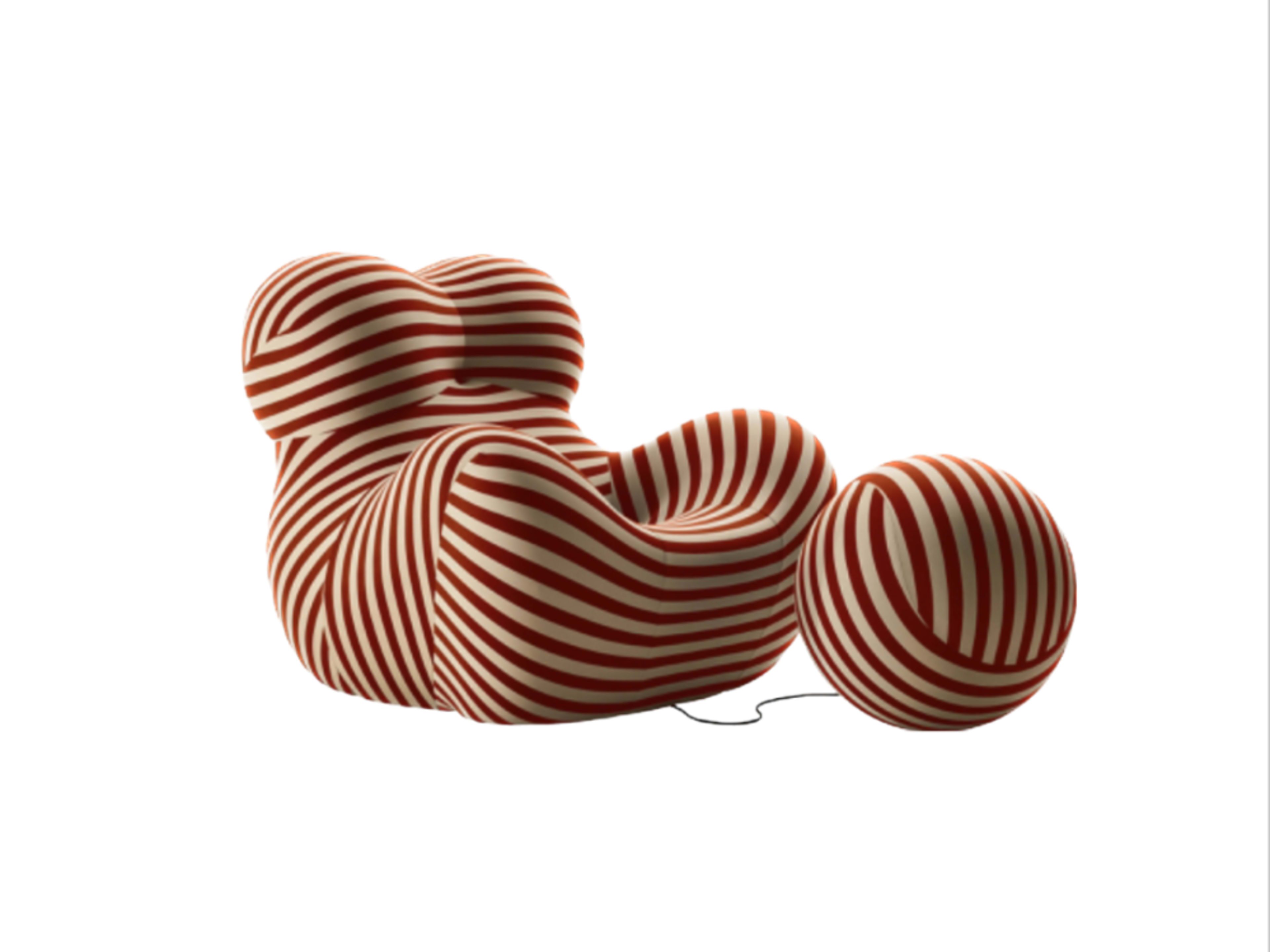 Gaetano Pesce Armchair (with Ottoman)