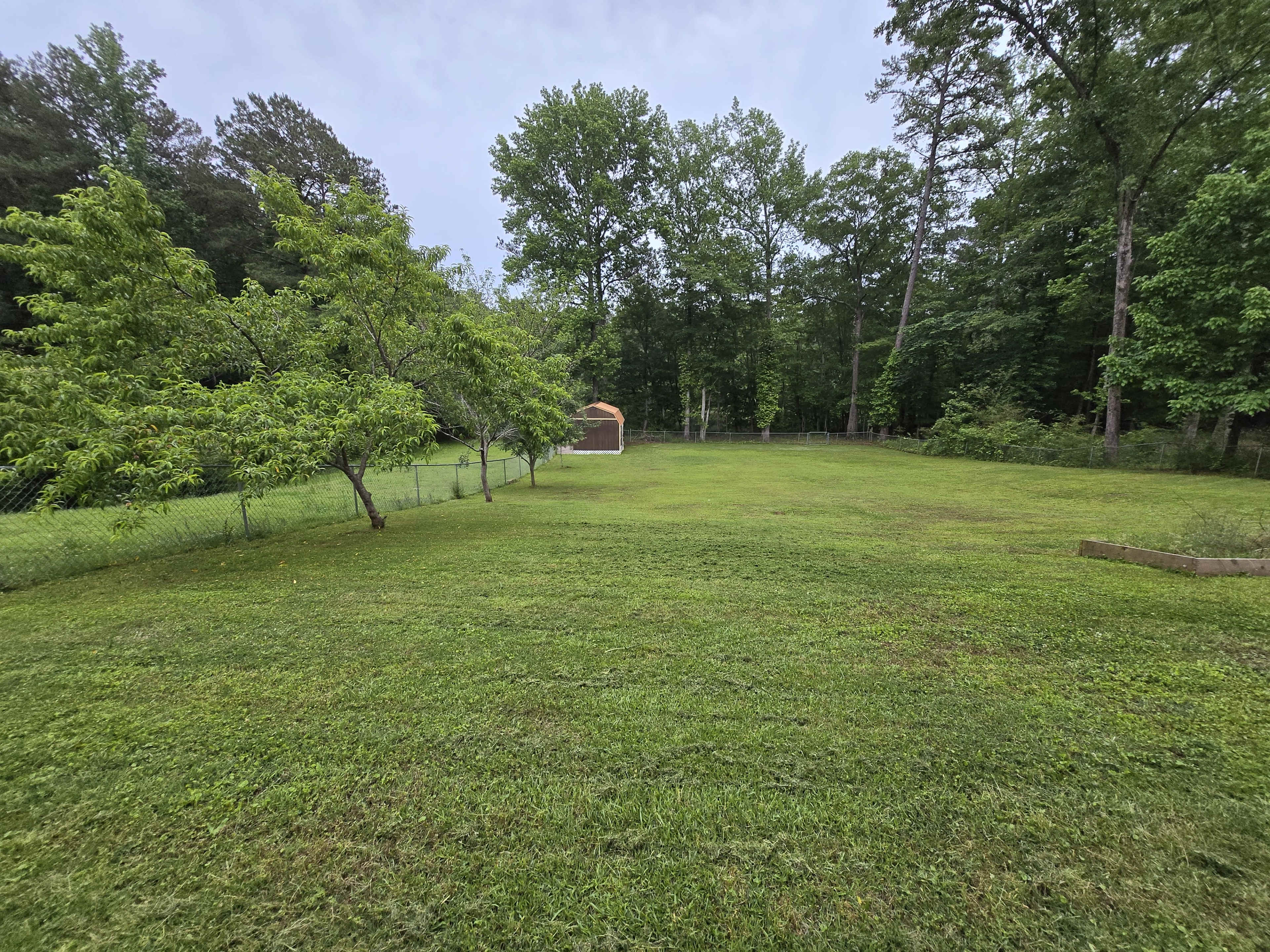 Large backyard with pond view Image in , Stockbridge, GA