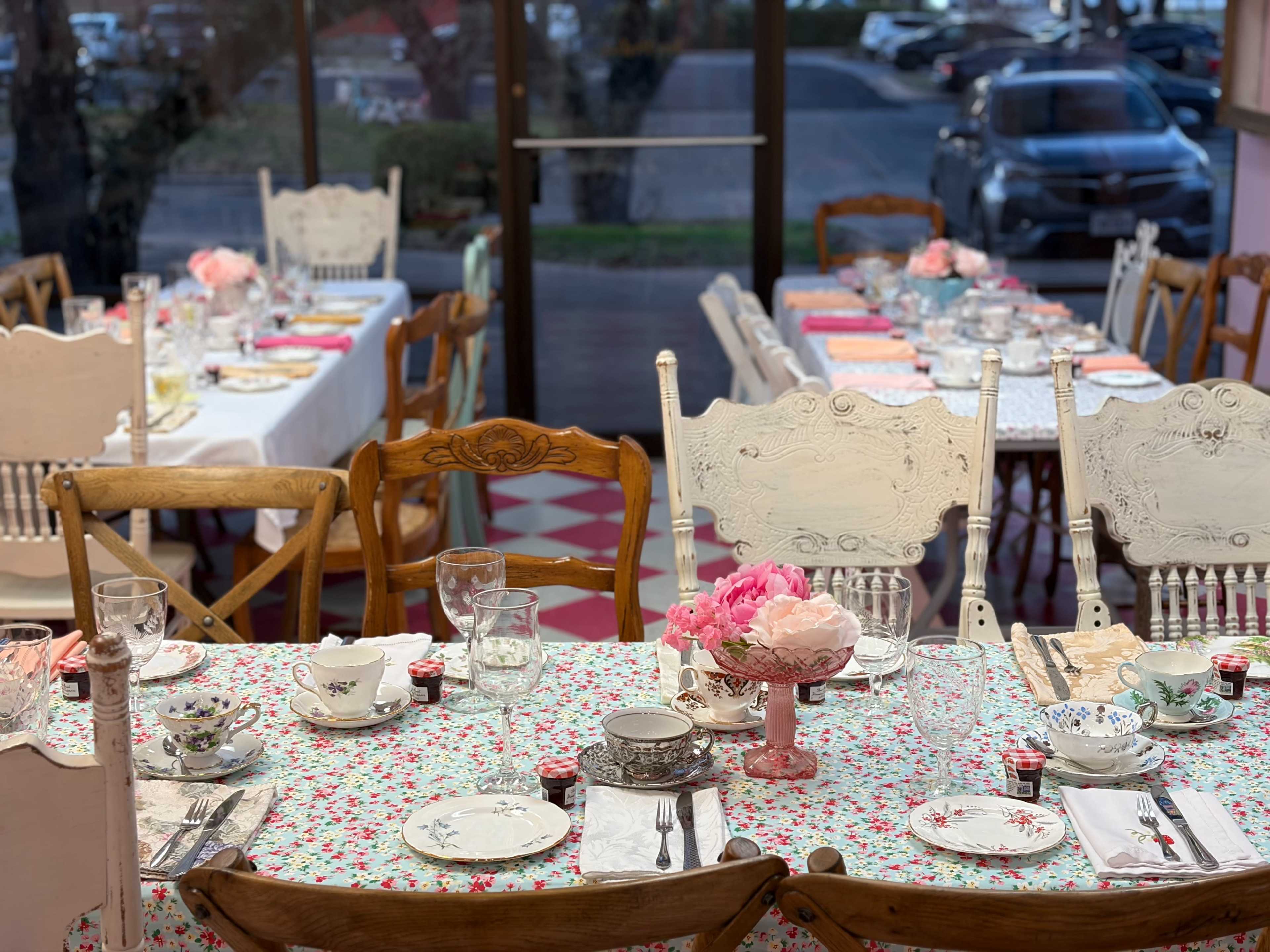 Inviting Tearoom with vintage decorations Image in Village At Anderson Mill, Austin, TX