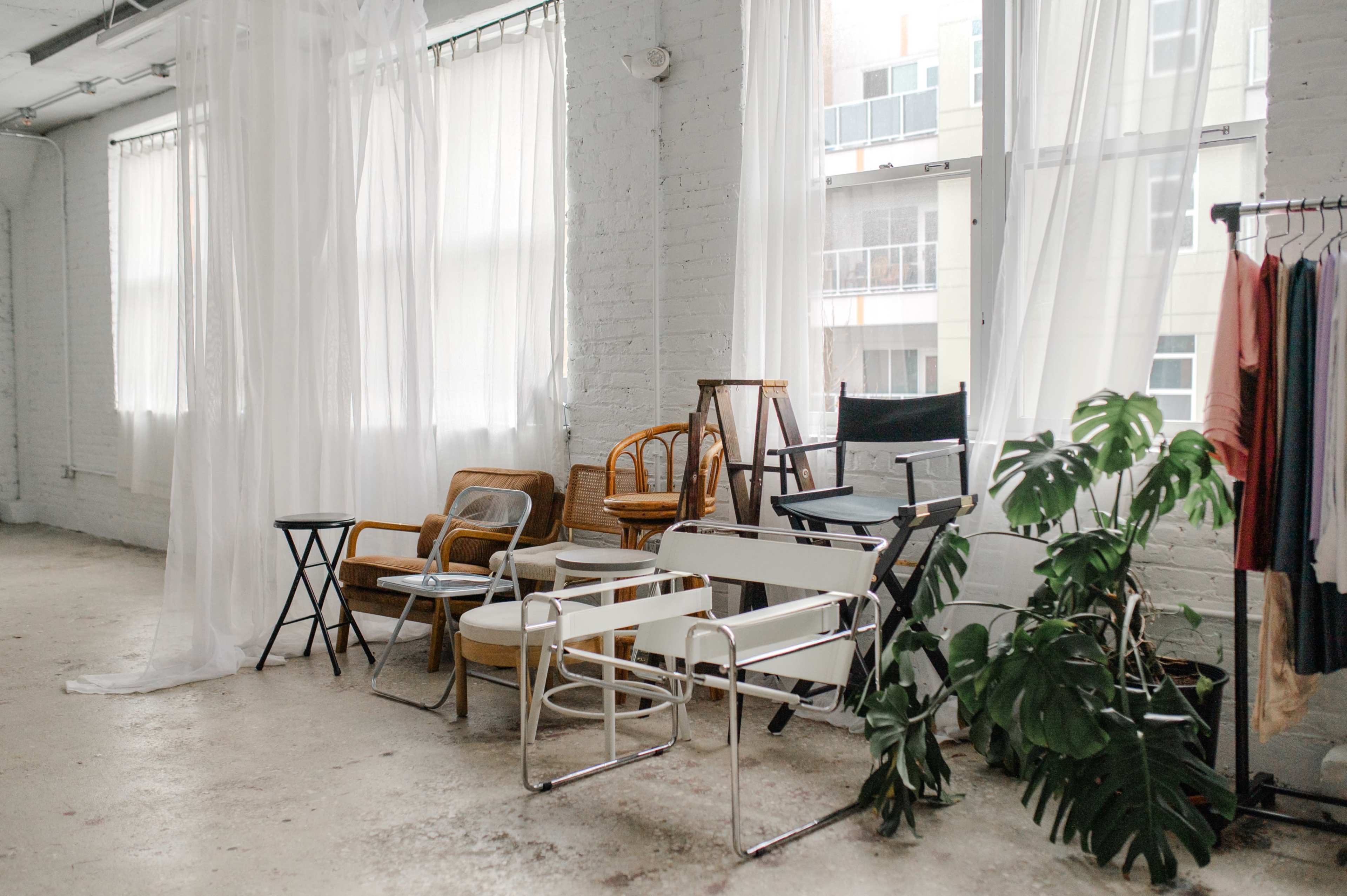 Natural Light Loft Photography Studio with Kitchen, Props & Seamless Backdrops Image in West Central, Fort Wayne, IN