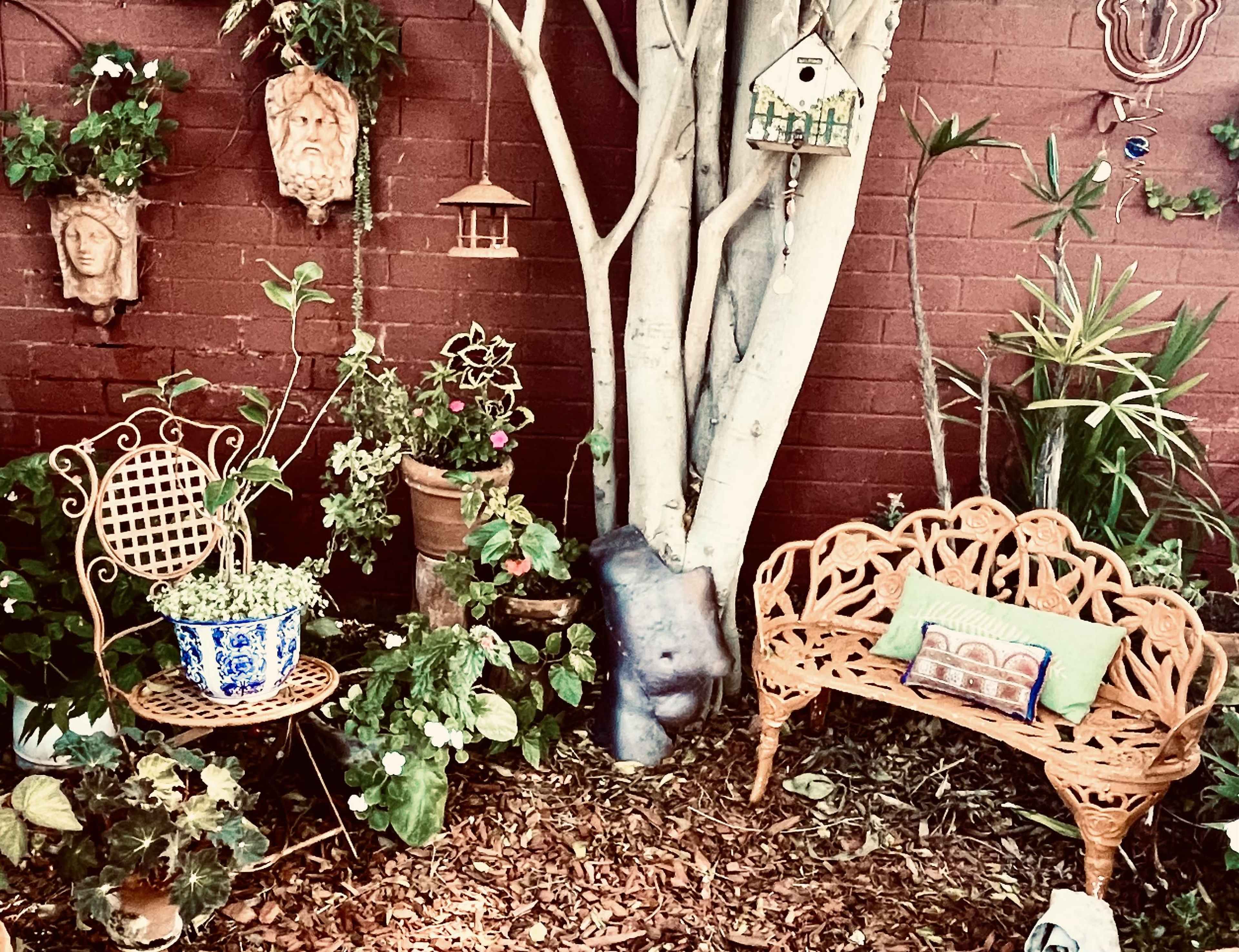 Gorgeous Bricked-In Backyard Botanical Art and Sculpture Garden on Canyon Near Downtown. Image in North Park, San Diego, CA
