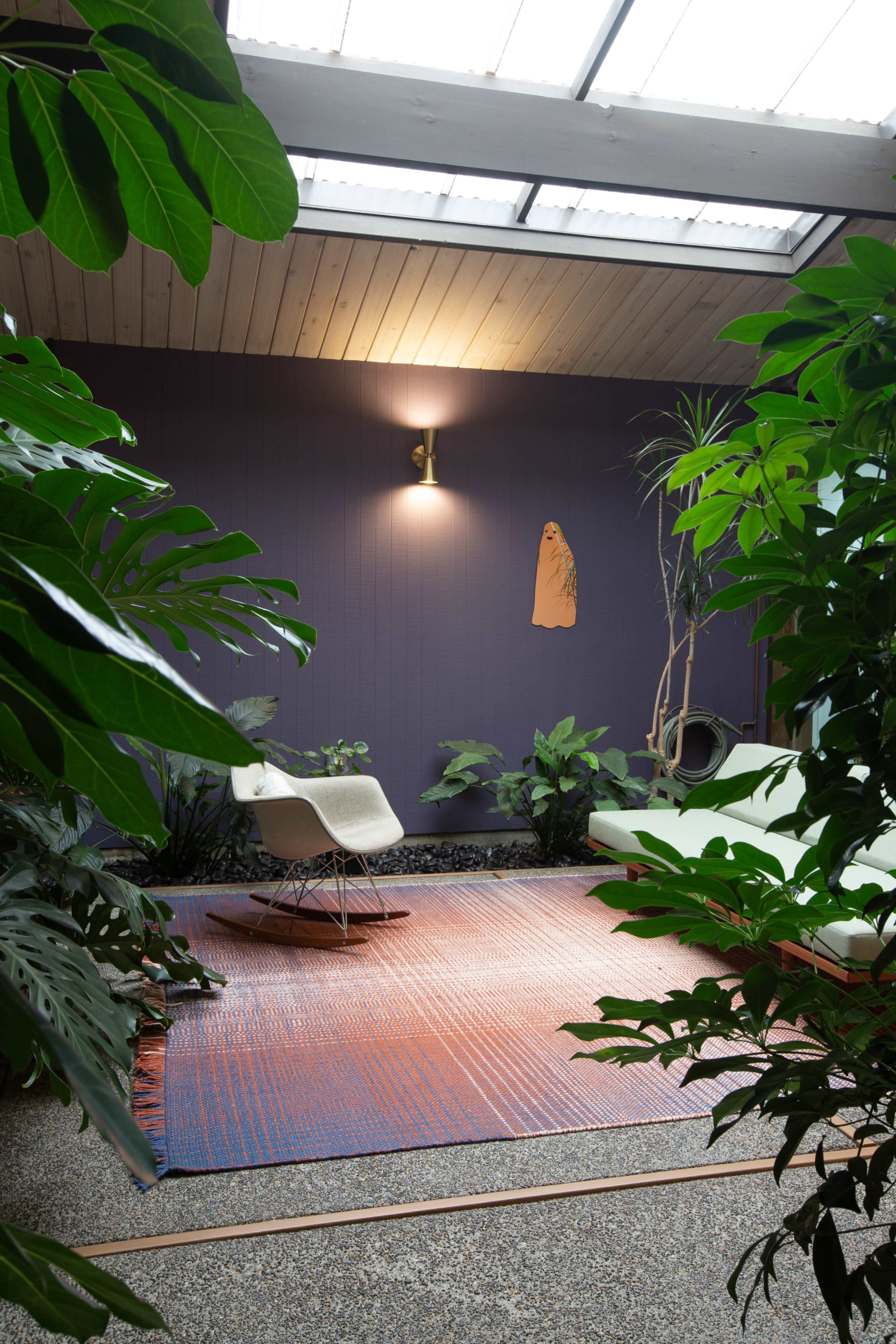 Mid-Century Rummer Atrium House with Lush Indoor Garden Image in Garden Home-Whitford, Portland, OR