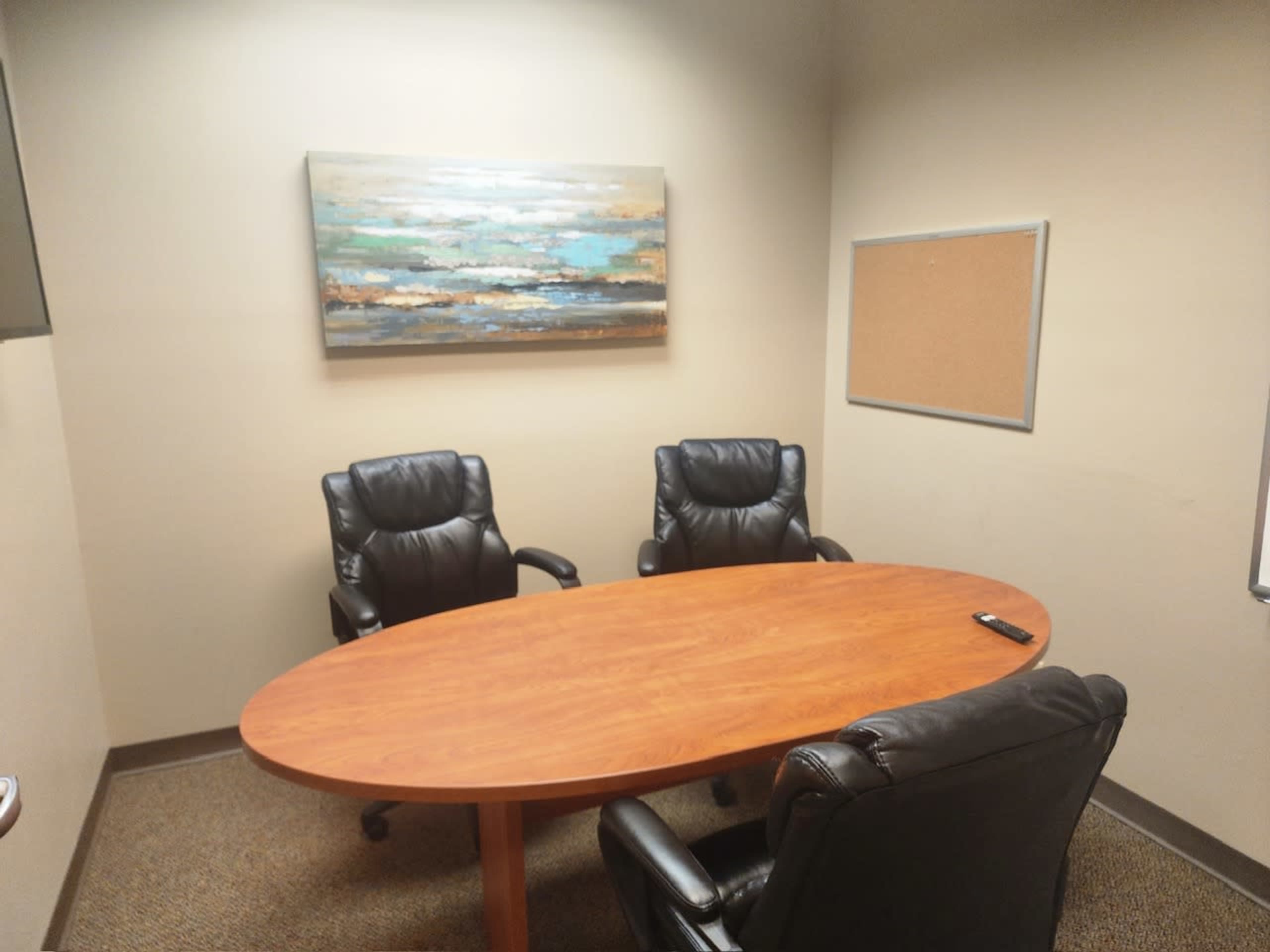Small Conference Room in a shared coworking space in Chesterfield, MO. Image in Chesterfield Township, Chesterfield, MO