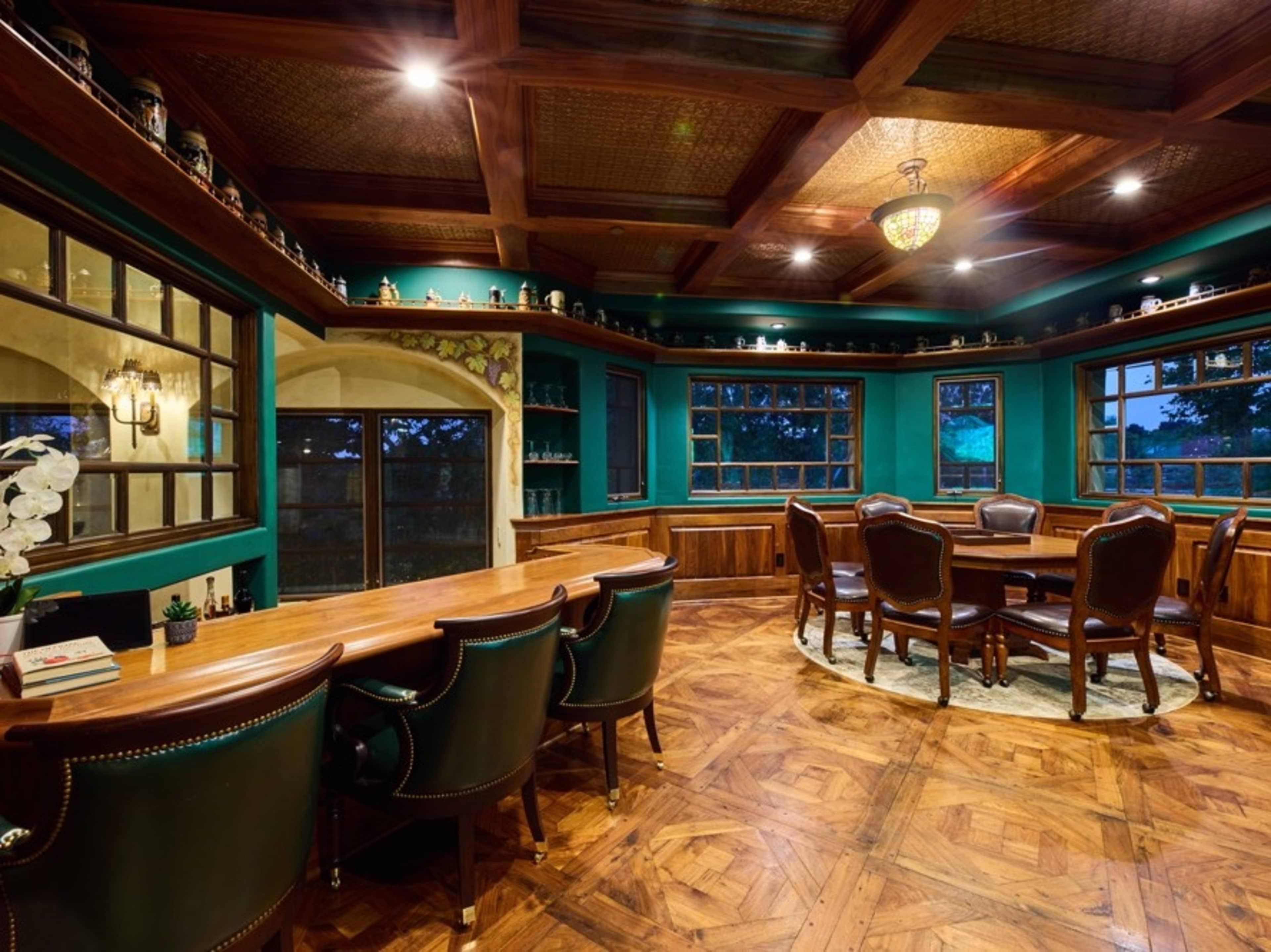 Old English Style Pub with Poker Table