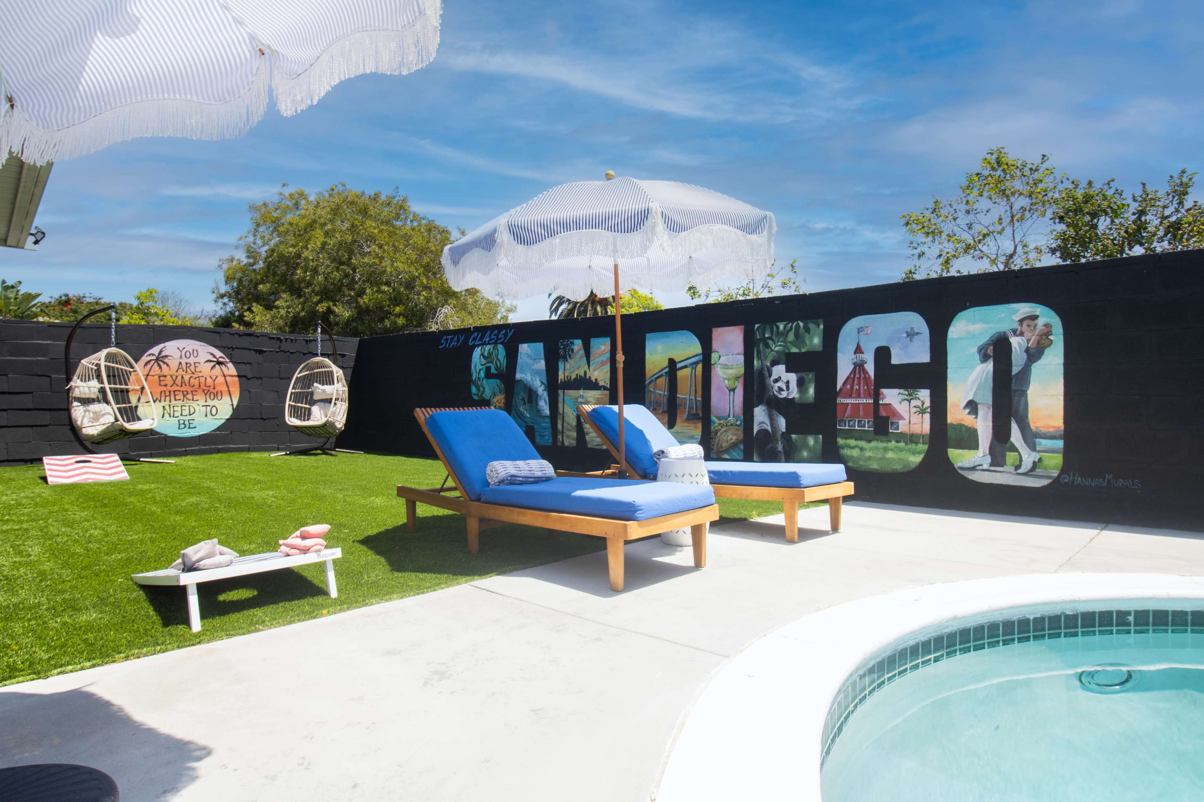 San Diego oasis with private pool, mural and hot tub Image in Clairemont, SAN DIEGO, CA