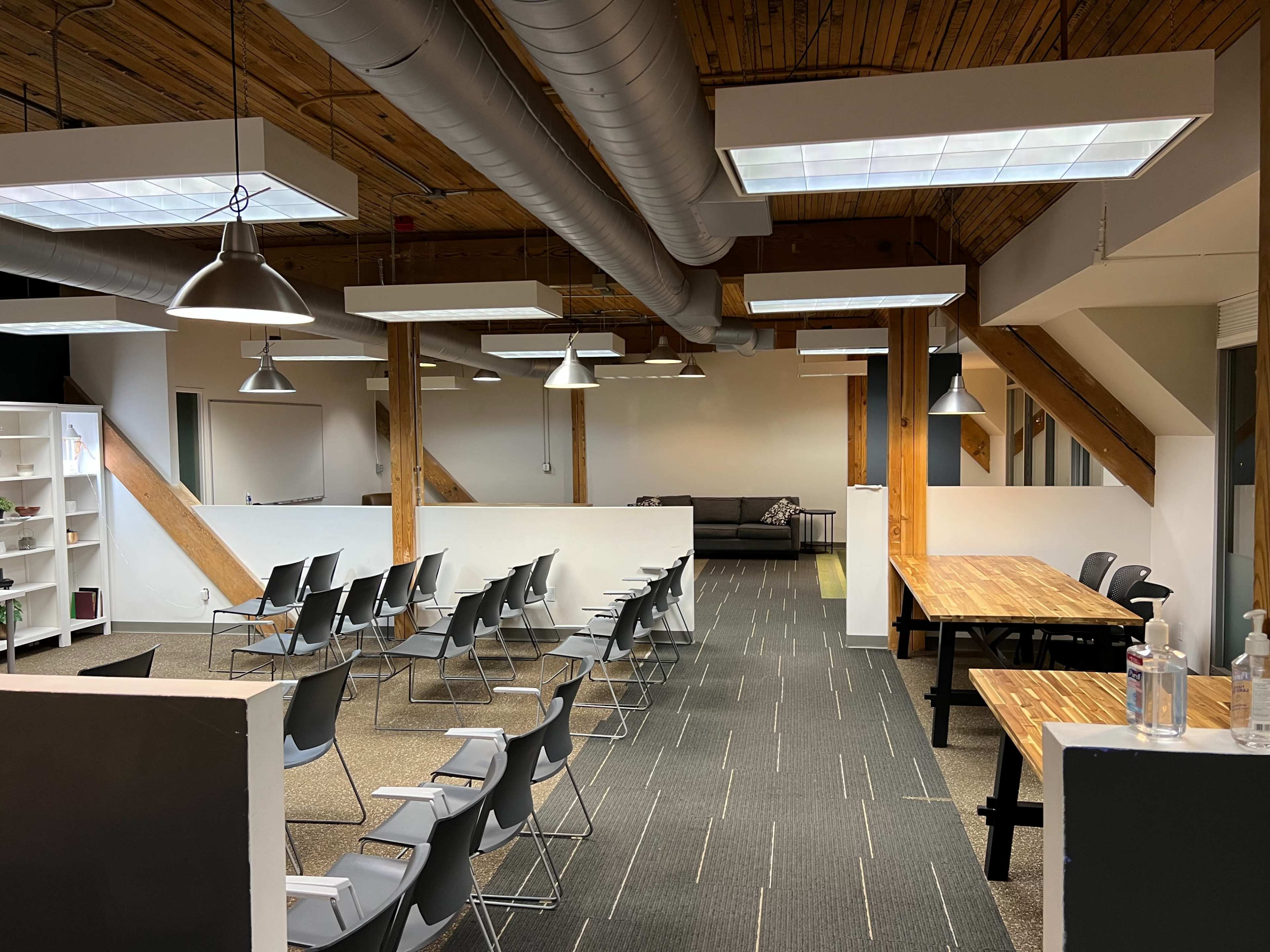 Spacious High-Ceiling Meeting Space w/ Rooftop & Space Needle Views - Exposed Wood Beams - Downtown Image in Belltown, Seattle, WA
