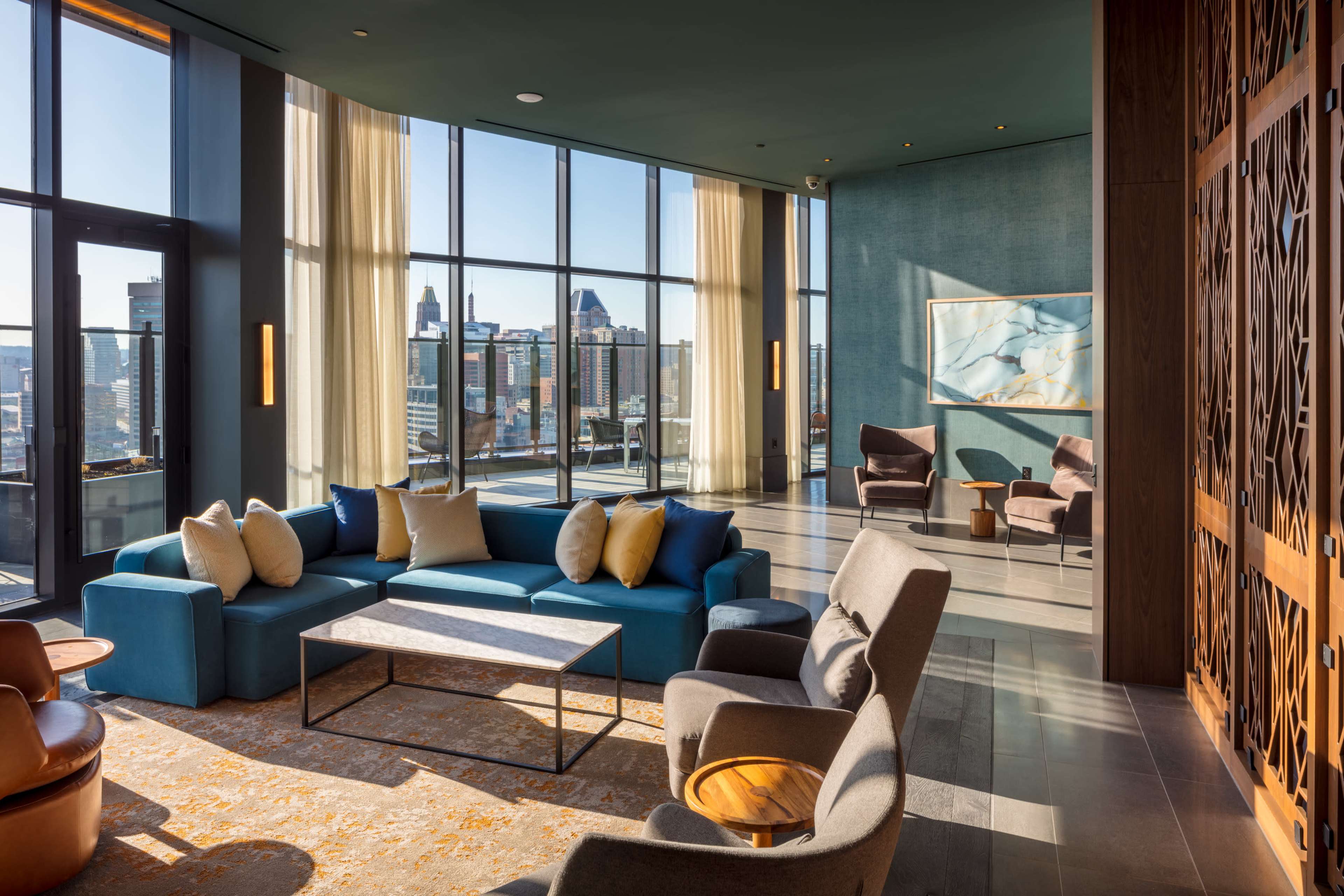 Lounge in Inner Harbor overlooking waterfront! Image in Little Italy, Baltimore, MD