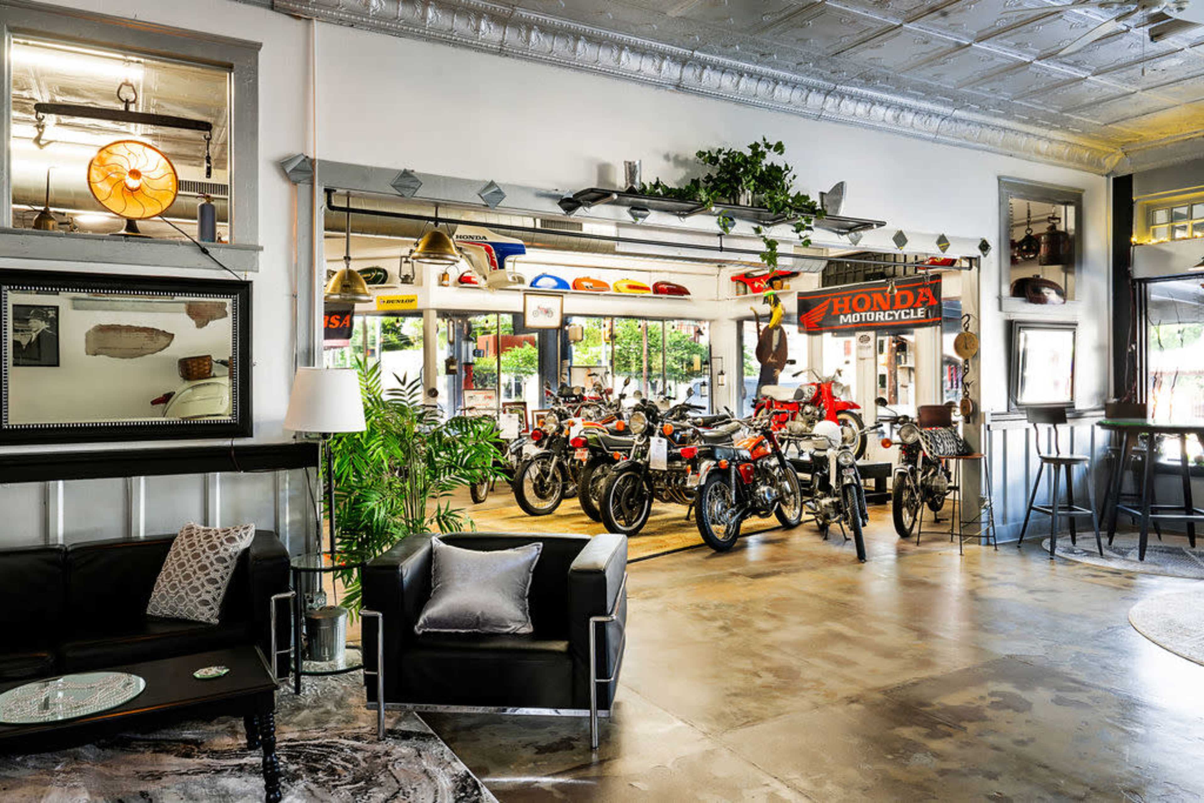 Vintage Motorcycle Museum in 1930's Ford Dealership Image in Johnson City, Johnson City, TX